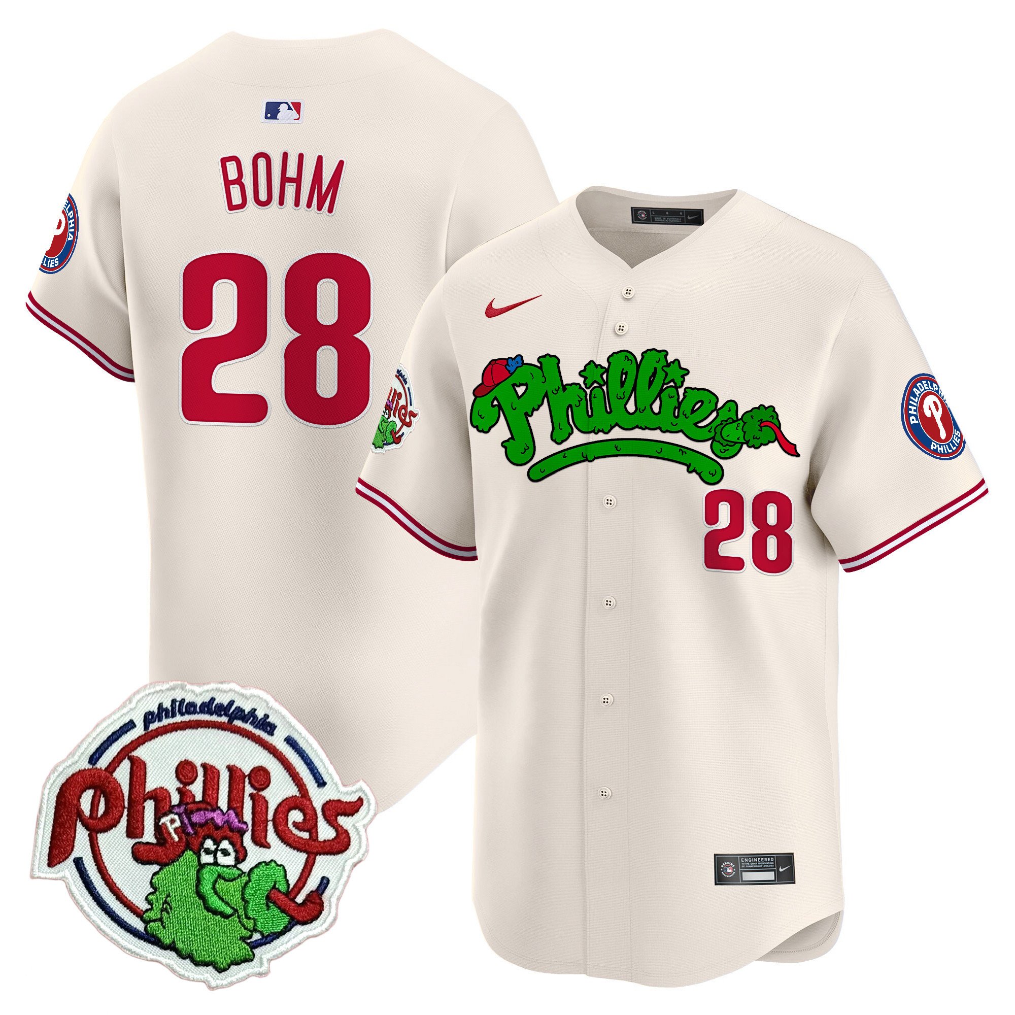 Men's Phillies Phanatic Patch Vapor Premier Limited Jersey V2 - All Stitched