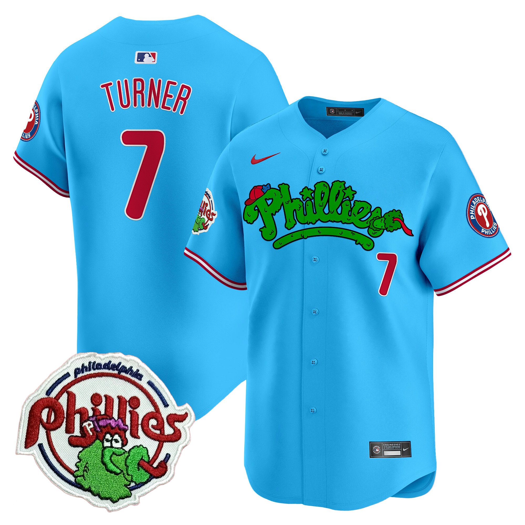 Men's Phillies Phanatic Patch Vapor Premier Limited Jersey V2 - All Stitched