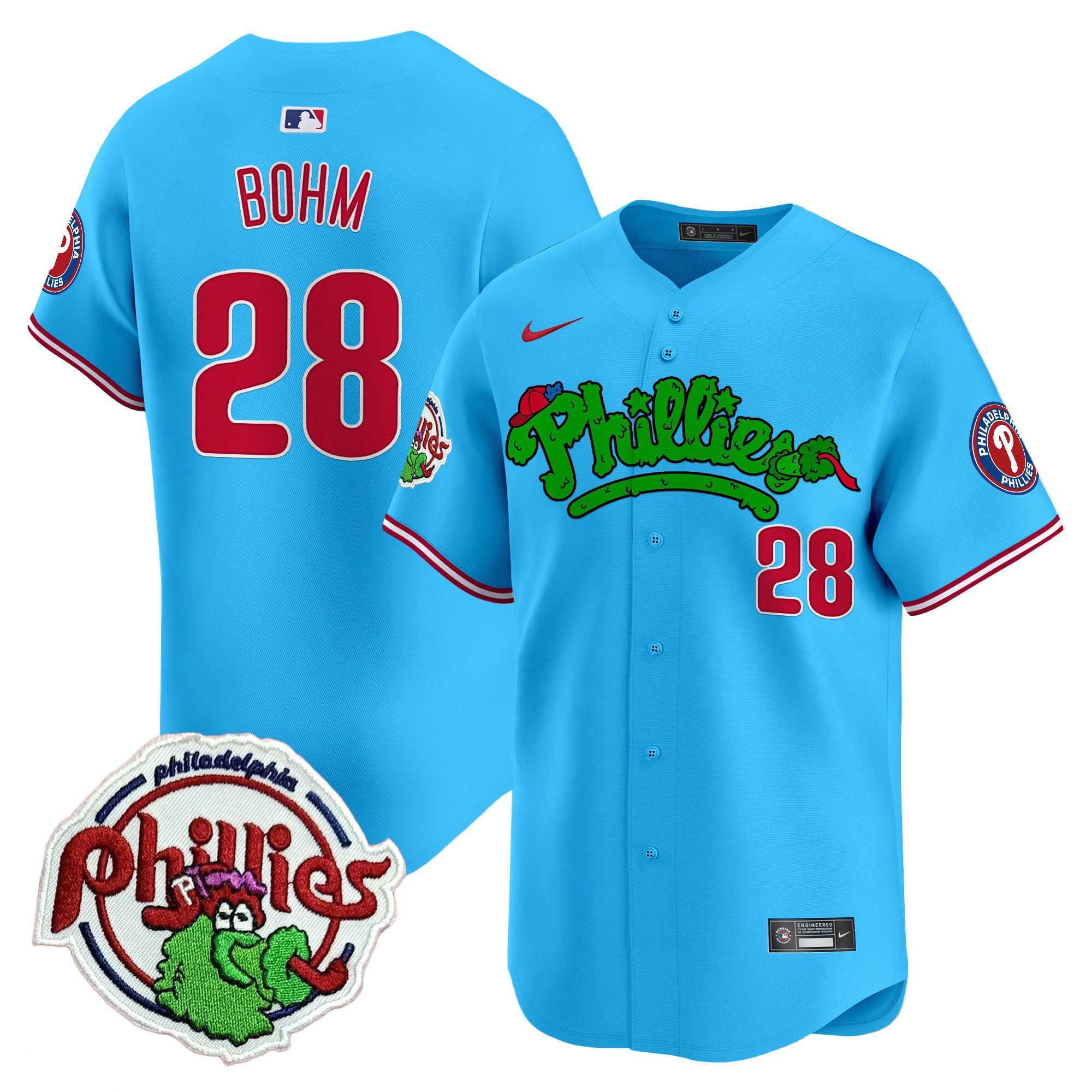 Men's Phillies Phanatic Patch Vapor Premier Limited Jersey V2 - All Stitched