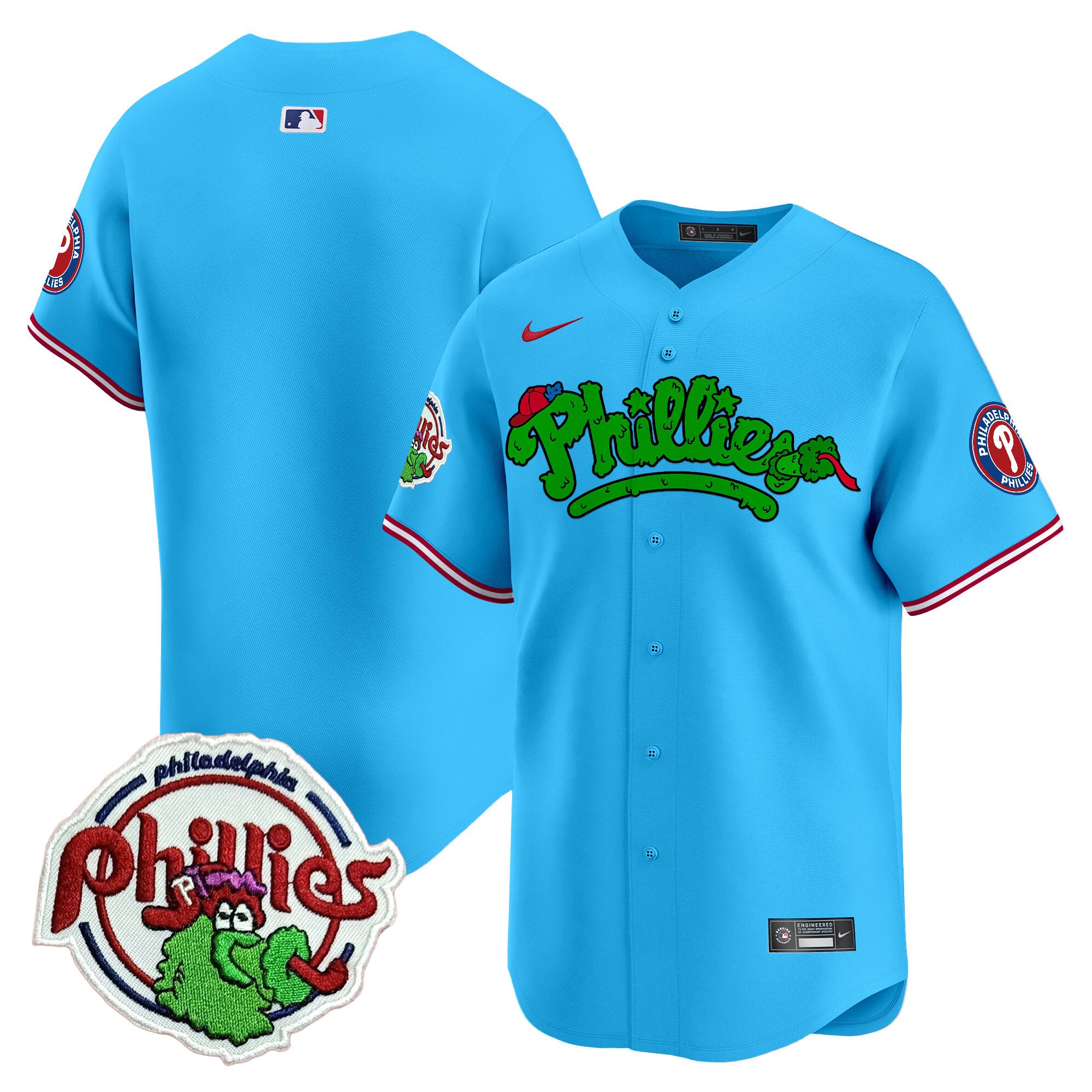 Men's Phillies Phanatic Patch Vapor Premier Limited Jersey V2 - All Stitched