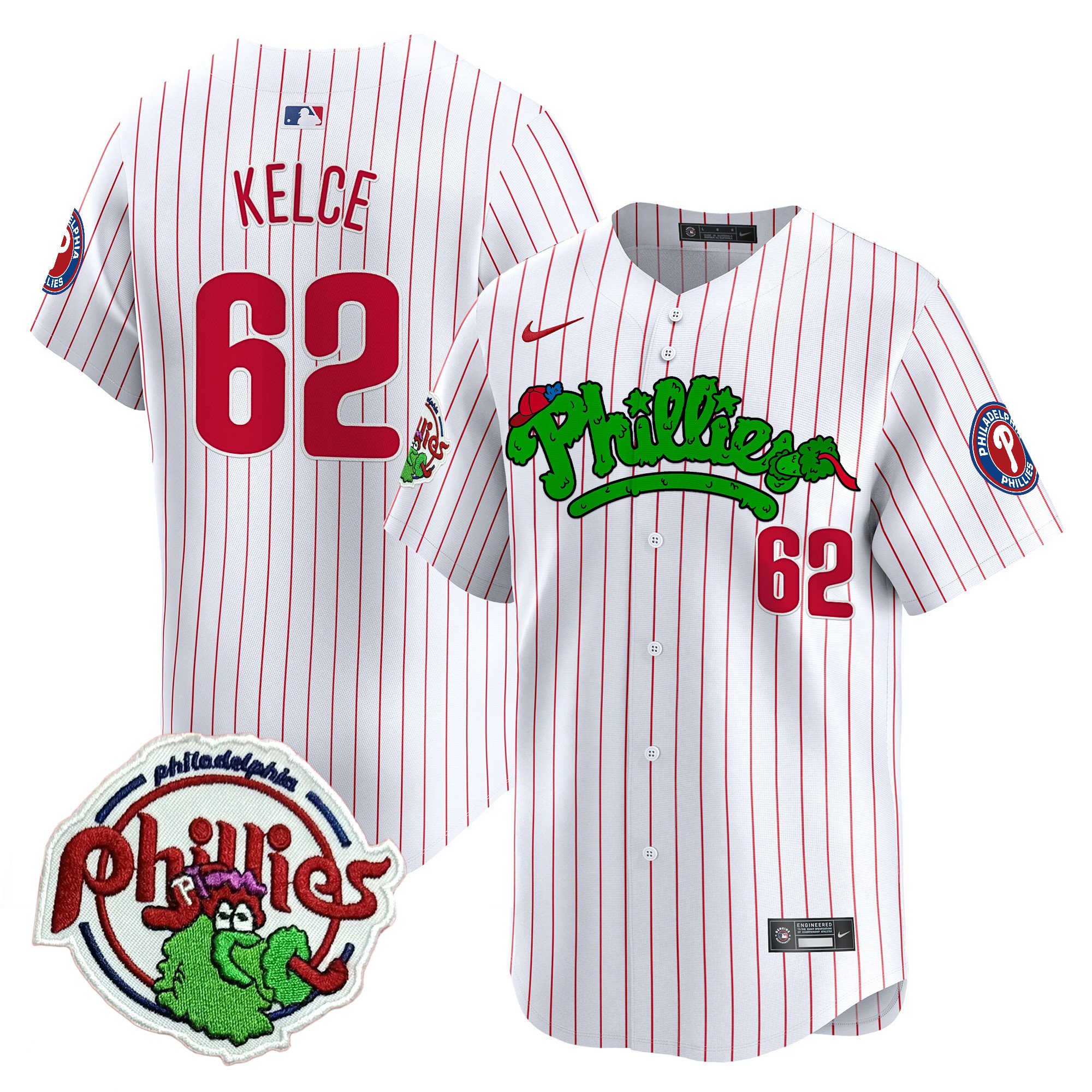 Men's Phillies Phanatic Patch Vapor Premier Limited Jersey V2 - All Stitched