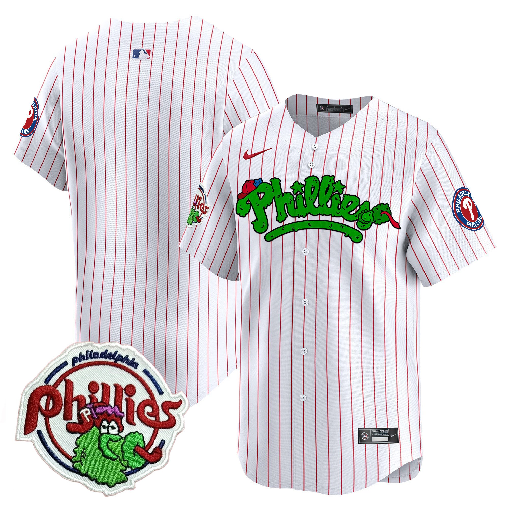 Men's Phillies Phanatic Patch Vapor Premier Limited Jersey V2 - All Stitched