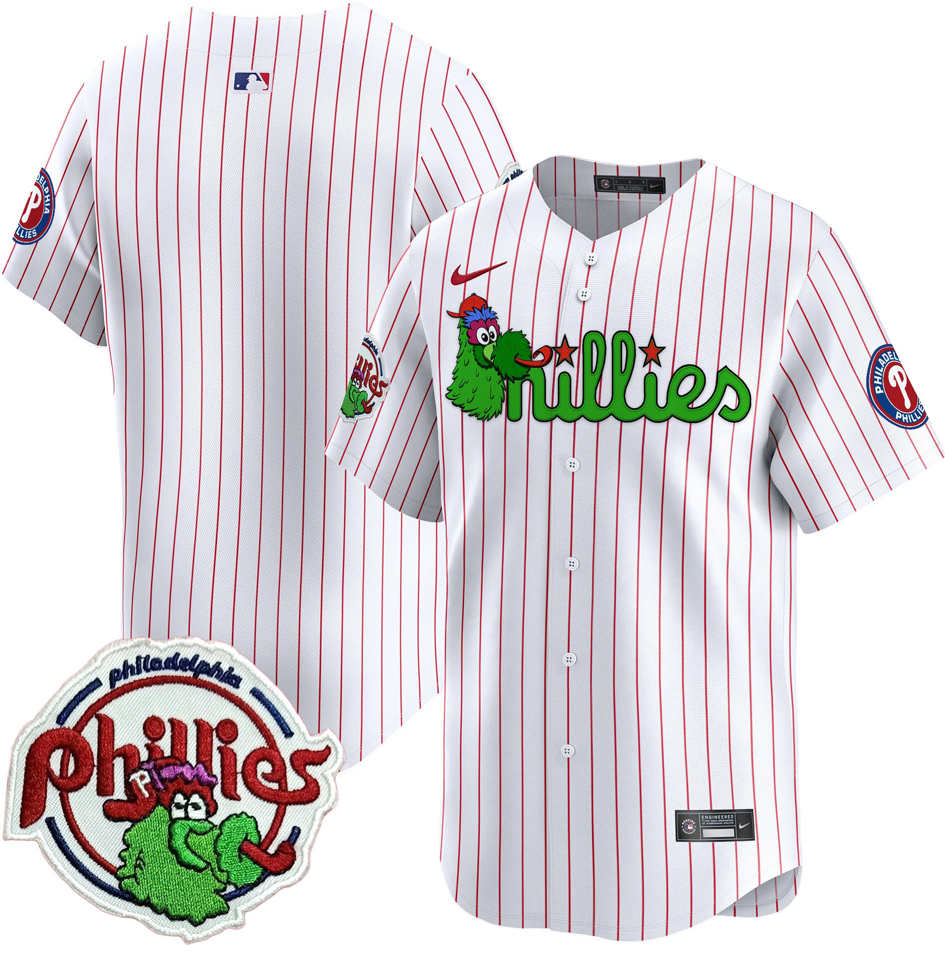 Men's Phillies Phanatic Patch Vapor Premier Limited Jersey V3 - All Stitched