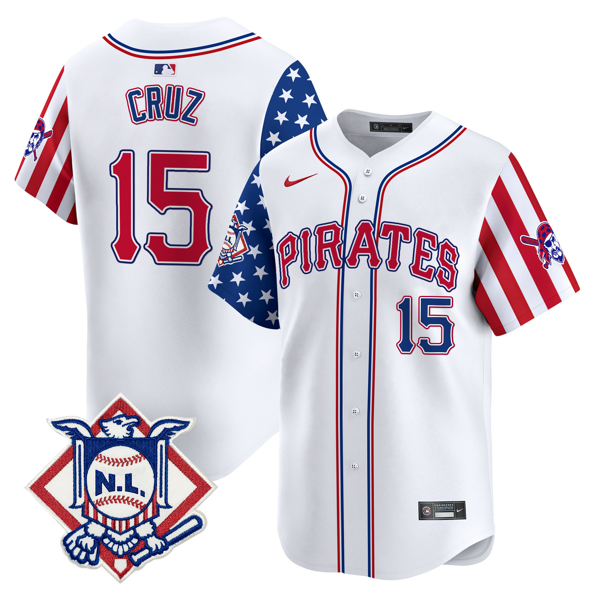 Men's Pittsburgh Pirates 2024 Fourth of July Vapor Premier Limited Jersey - All Stitched