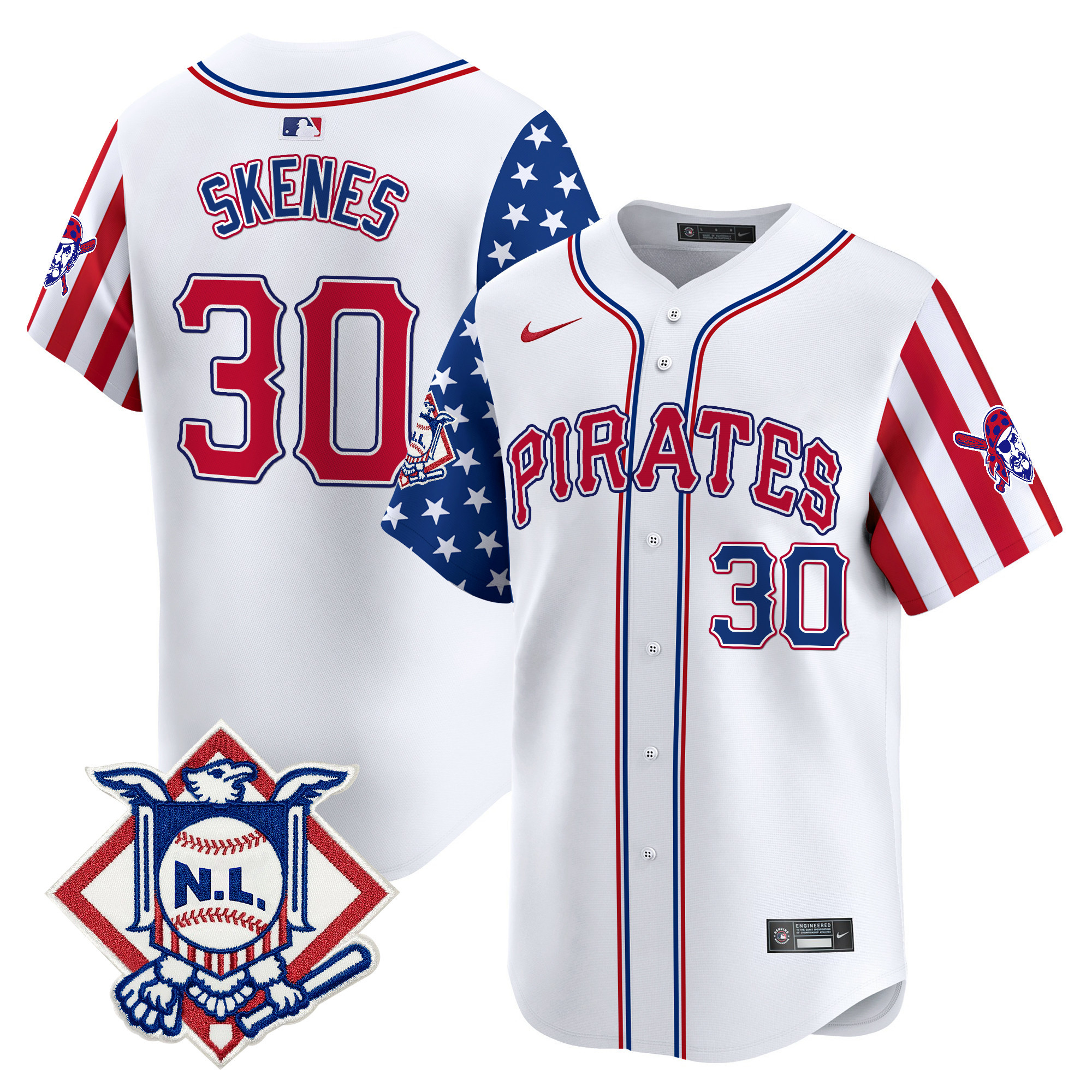 Men's Pittsburgh Pirates 2024 Fourth of July Vapor Premier Limited Jersey - All Stitched