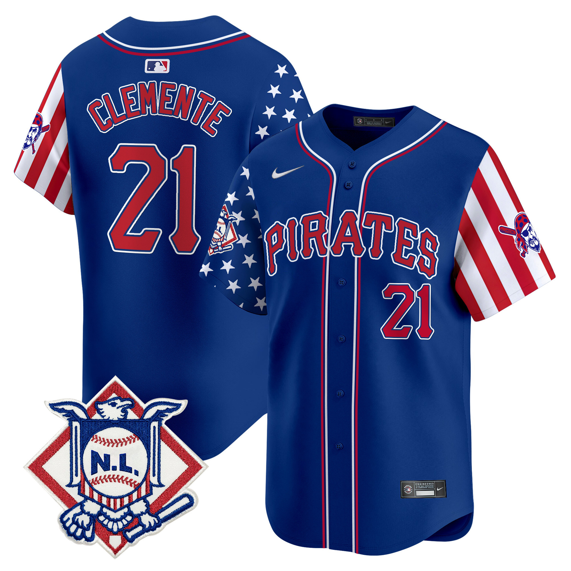 Men's Pittsburgh Pirates 2024 Fourth of July Vapor Premier Limited Jersey - All Stitched