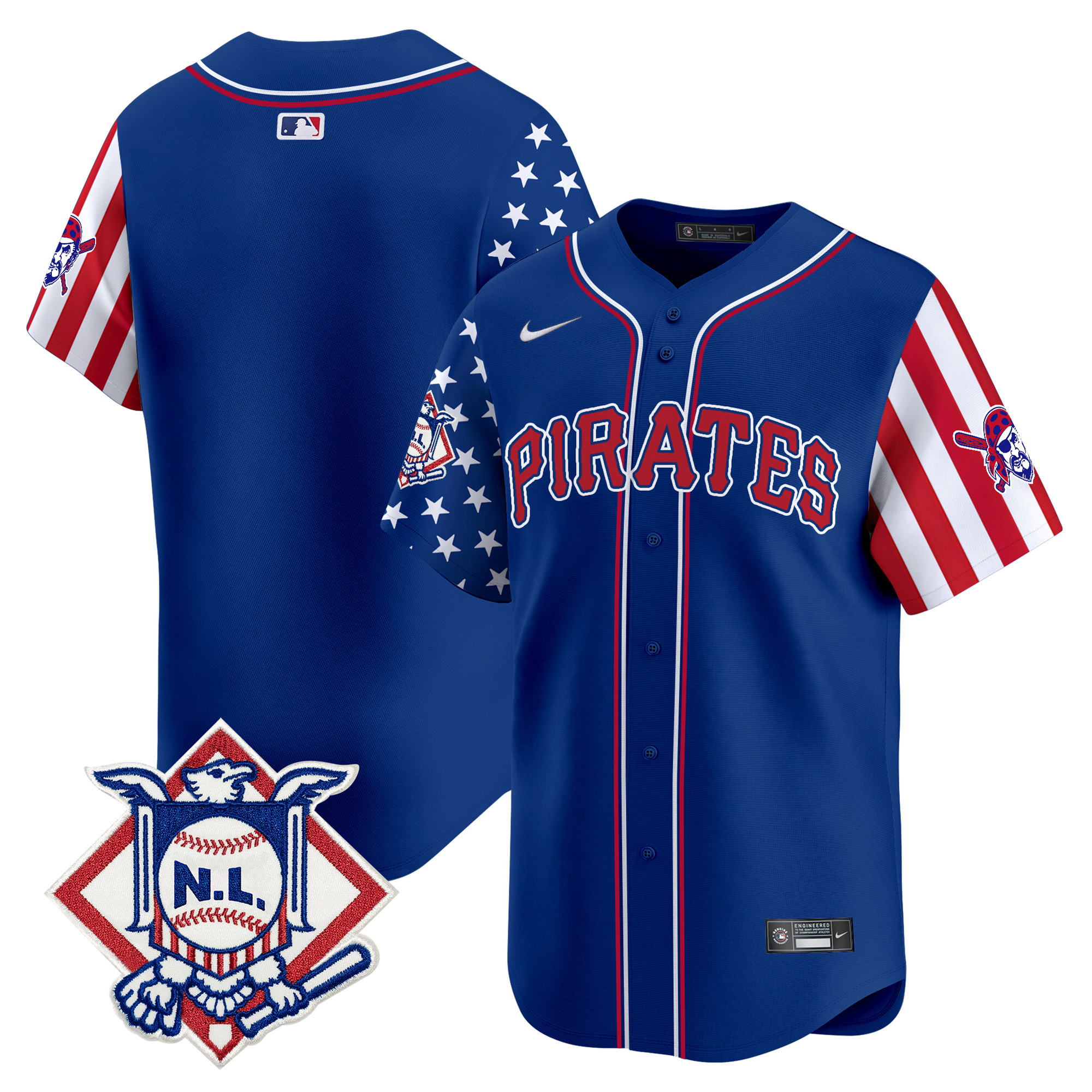 Men's Pittsburgh Pirates 2024 Fourth of July Vapor Premier Limited Jersey - All Stitched