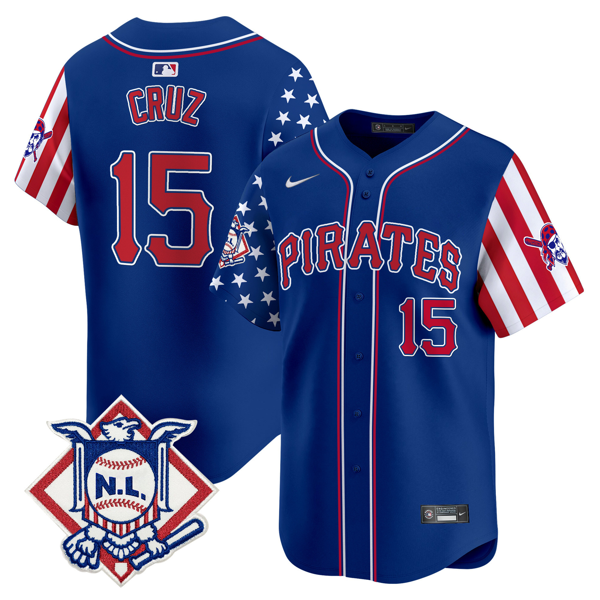 Men's Pittsburgh Pirates 2024 Fourth of July Vapor Premier Limited Jersey - All Stitched