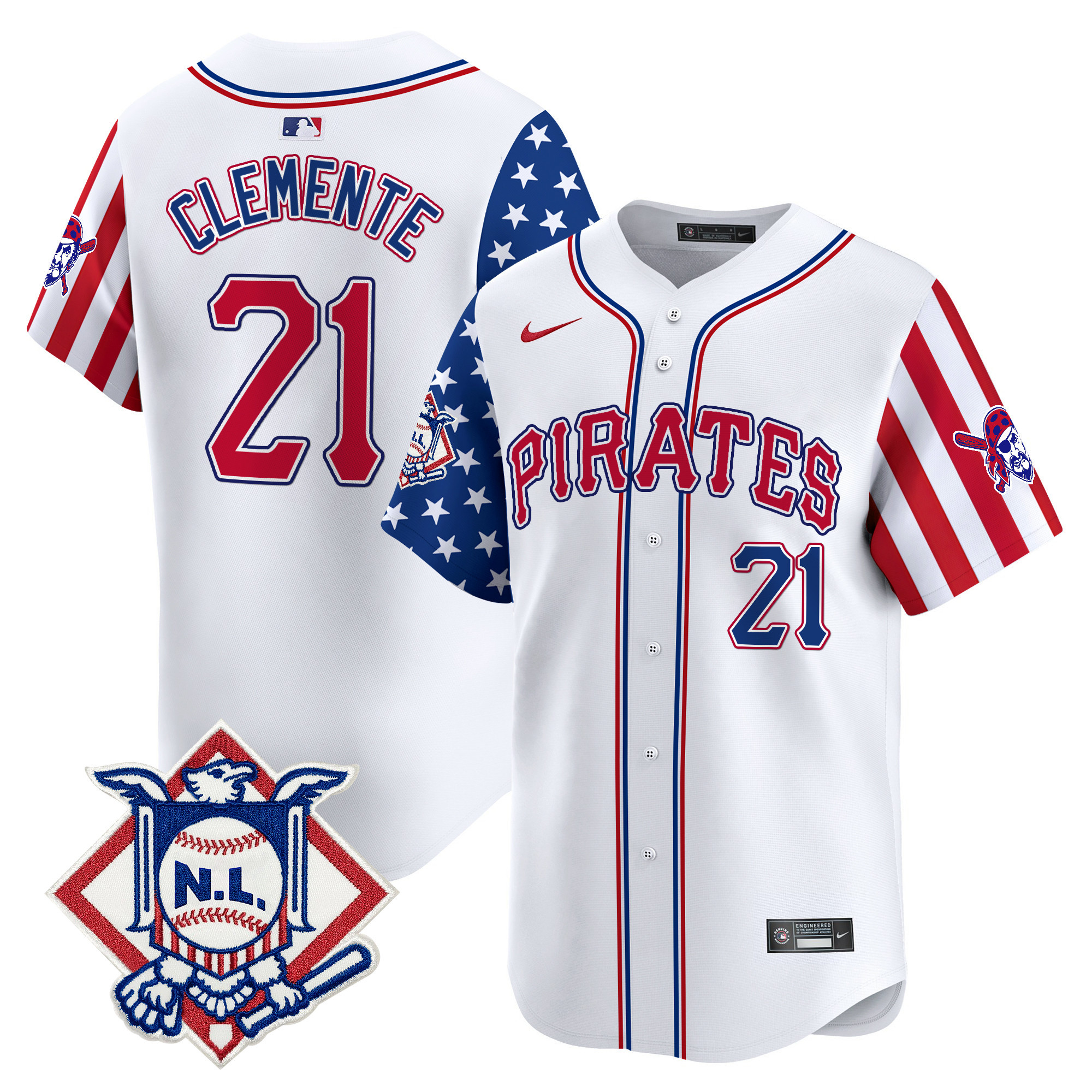 Men's Pittsburgh Pirates 2024 Fourth of July Vapor Premier Limited Jersey - All Stitched