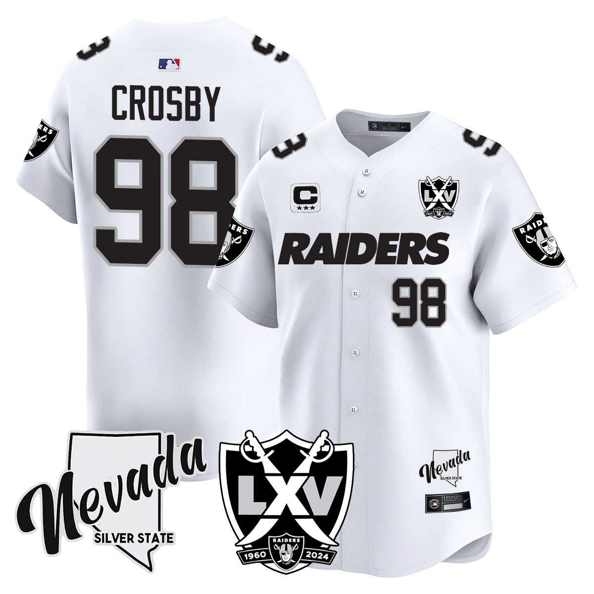 Men's Raiders 2024 Vapor Premier Limited Jersey - 65th Anniversary - All Stitched