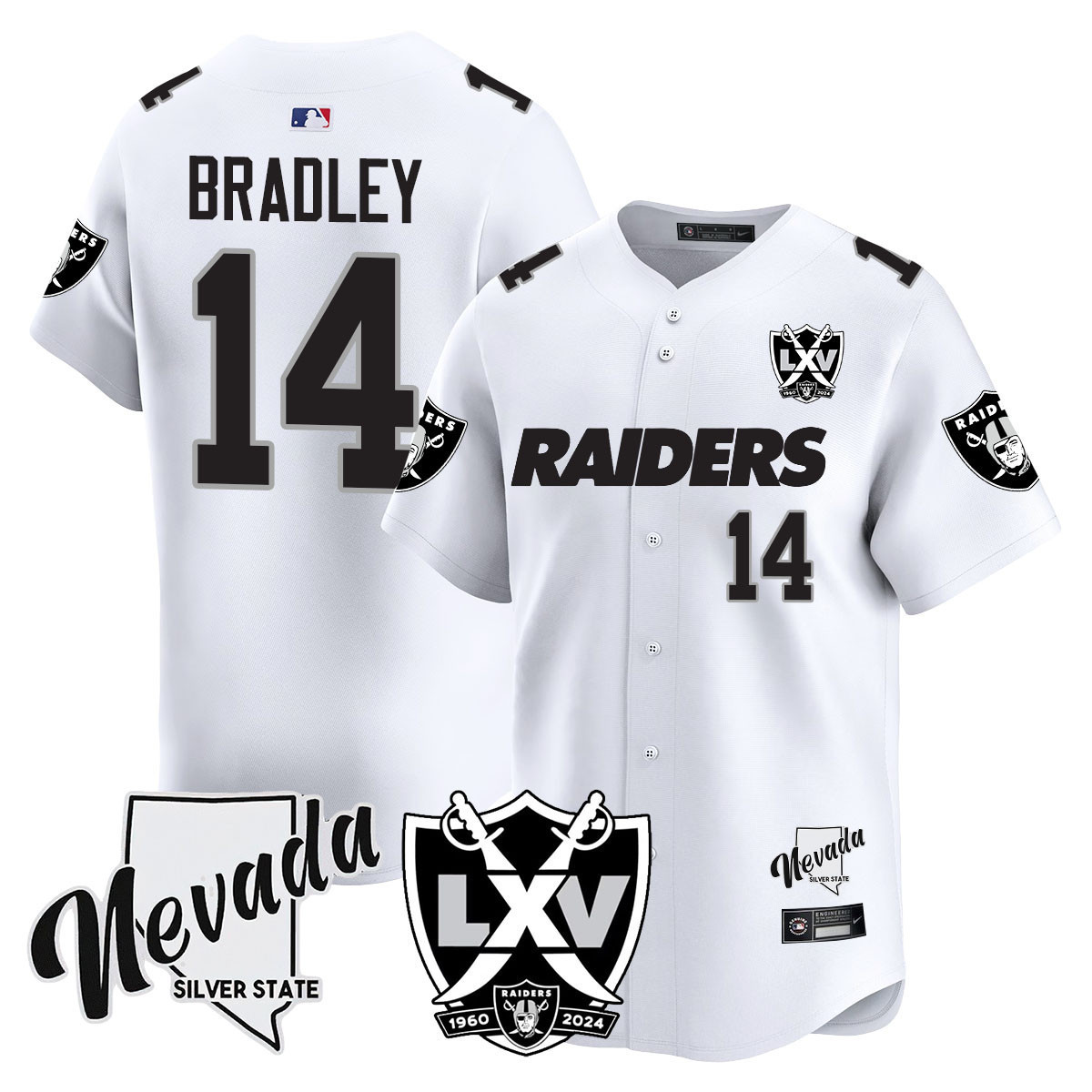 Men's Raiders 2024 Vapor Premier Limited Jersey - 65th Anniversary - All Stitched