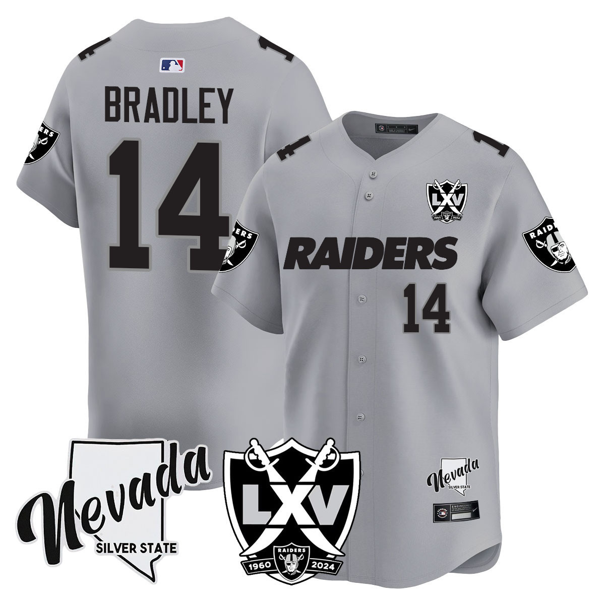 Men's Raiders 2024 Vapor Premier Limited Jersey - 65th Anniversary - All Stitched