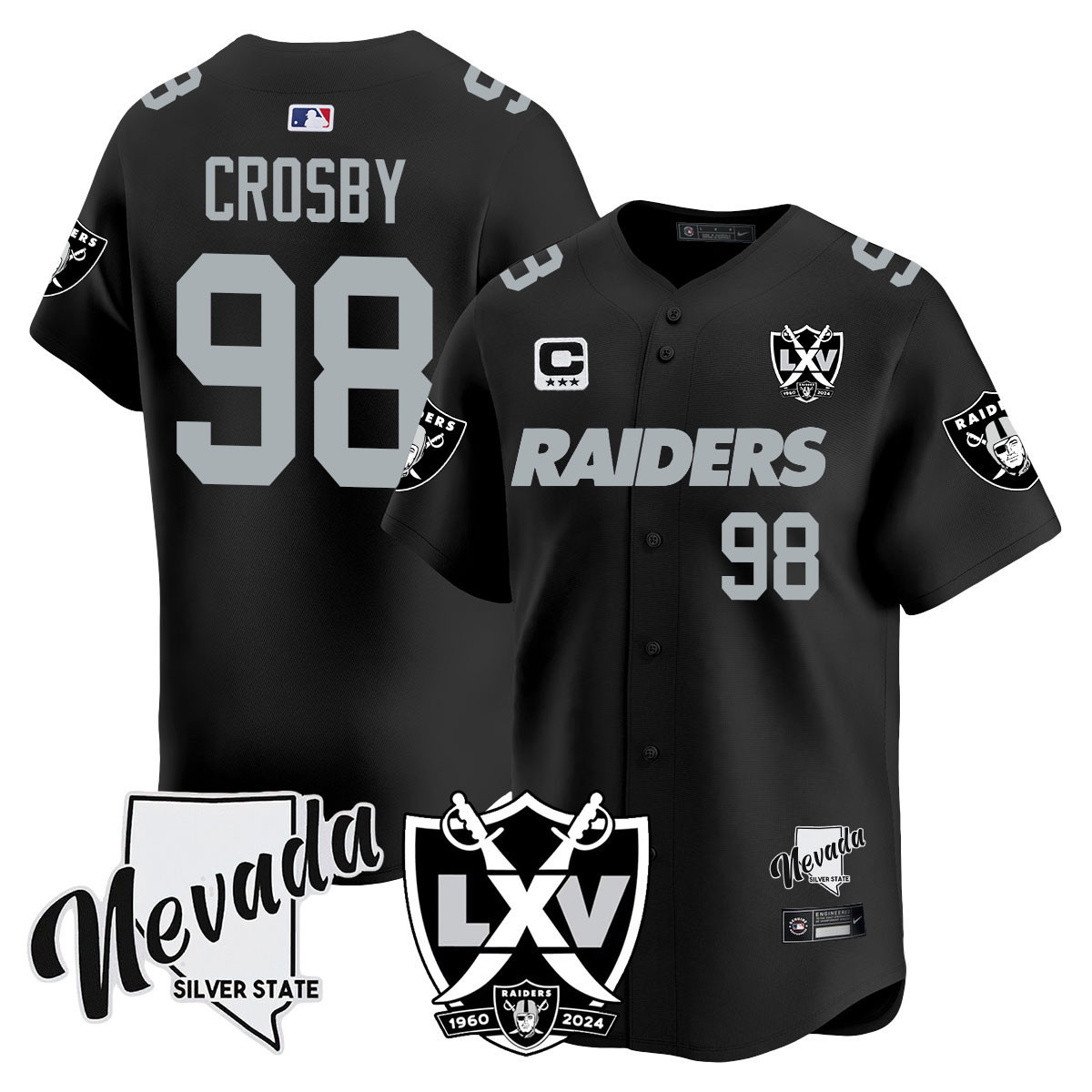 Men's Raiders 2024 Vapor Premier Limited Jersey - 65th Anniversary - All Stitched