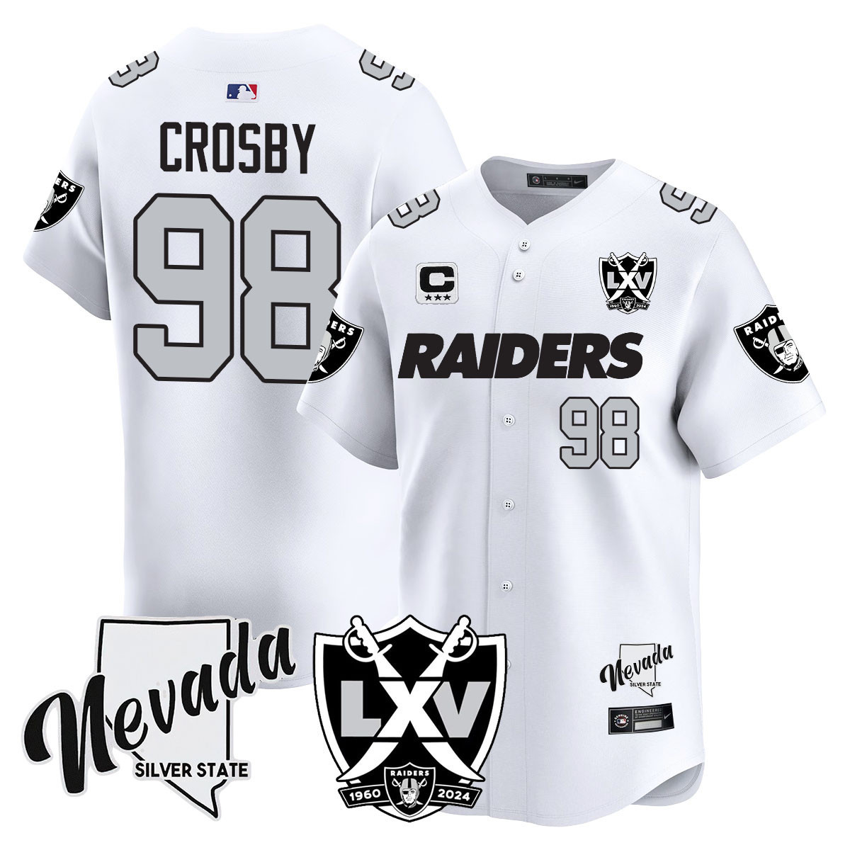 Men's Raiders 2024 Vapor Premier Limited Jersey - 65th Anniversary - All Stitched