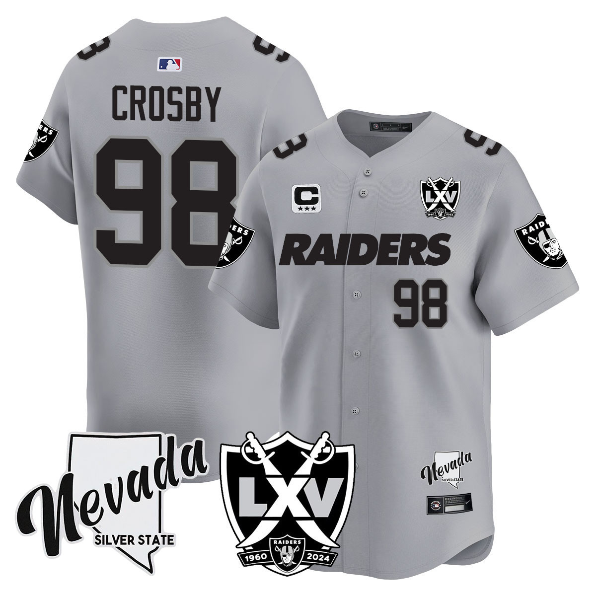 Men's Raiders 2024 Vapor Premier Limited Jersey - 65th Anniversary - All Stitched