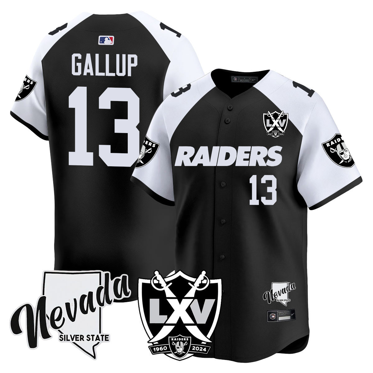 Men's Raiders 2024 Vapor Premier Limited Jersey - 65th Anniversary - All Stitched