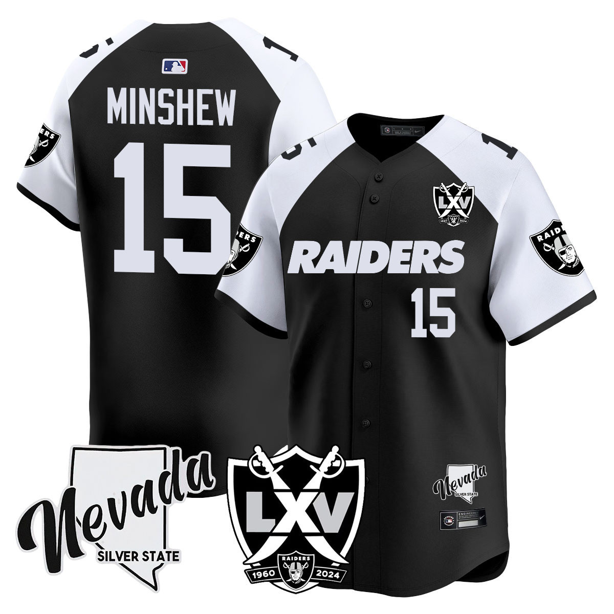 Men's Raiders 2024 Vapor Premier Limited Jersey - 65th Anniversary - All Stitched