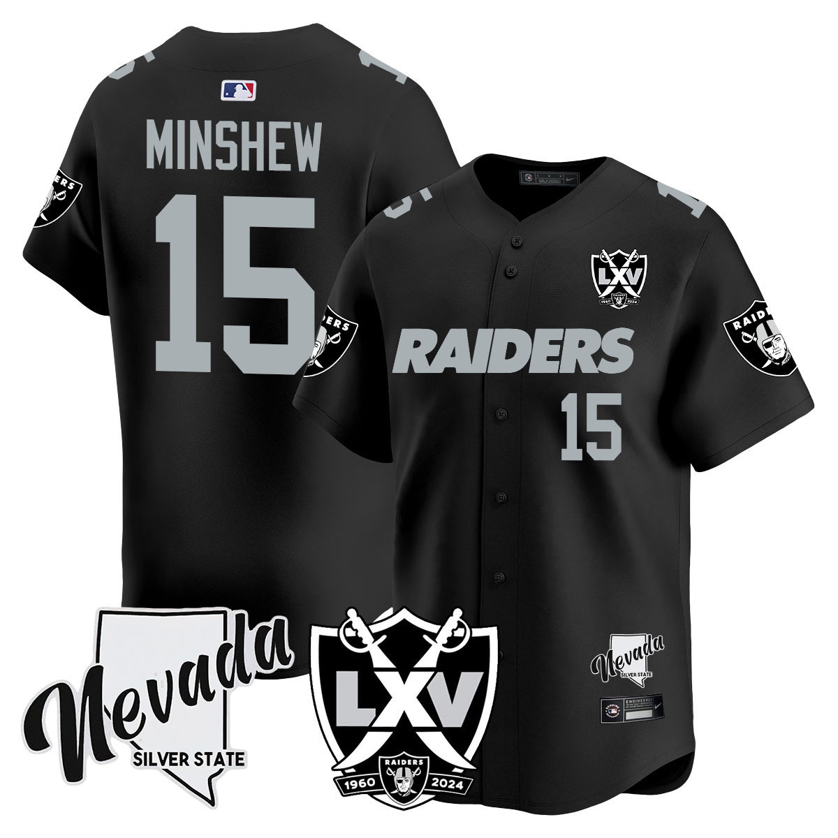 Men's Raiders 2024 Vapor Premier Limited Jersey - 65th Anniversary - All Stitched