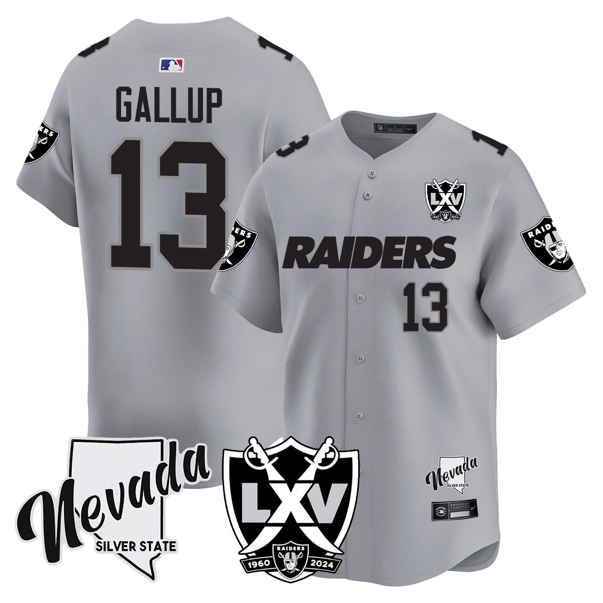 Men's Raiders 2024 Vapor Premier Limited Jersey - 65th Anniversary - All Stitched