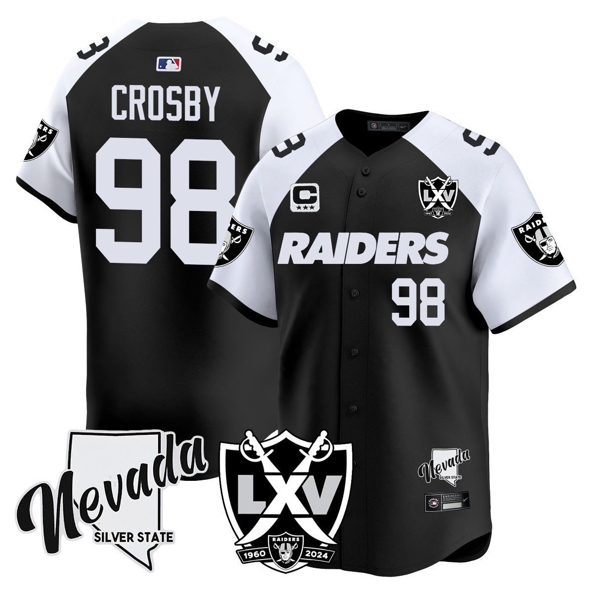 Men's Raiders 2024 Vapor Premier Limited Jersey - 65th Anniversary - All Stitched