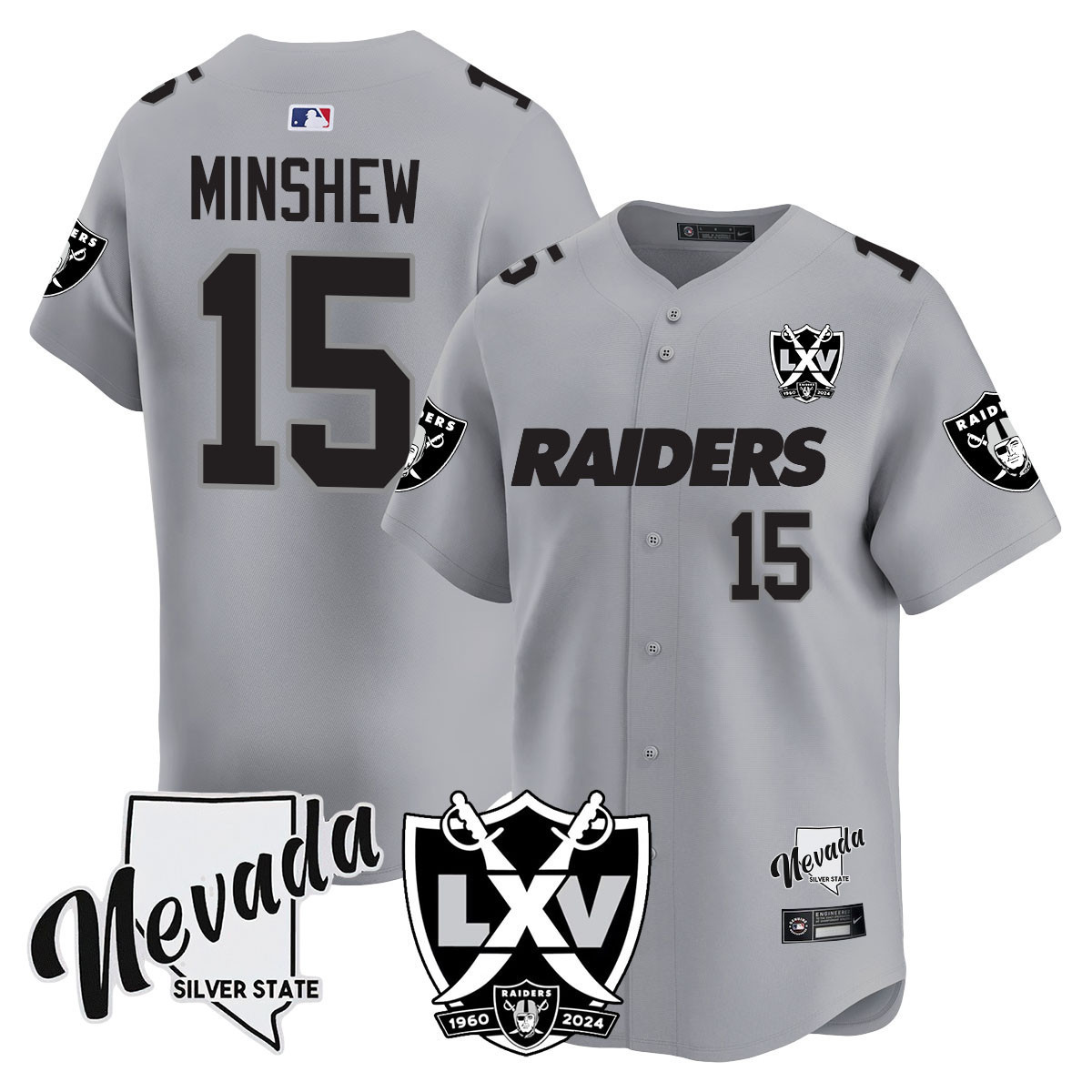 Men's Raiders 2024 Vapor Premier Limited Jersey - 65th Anniversary - All Stitched