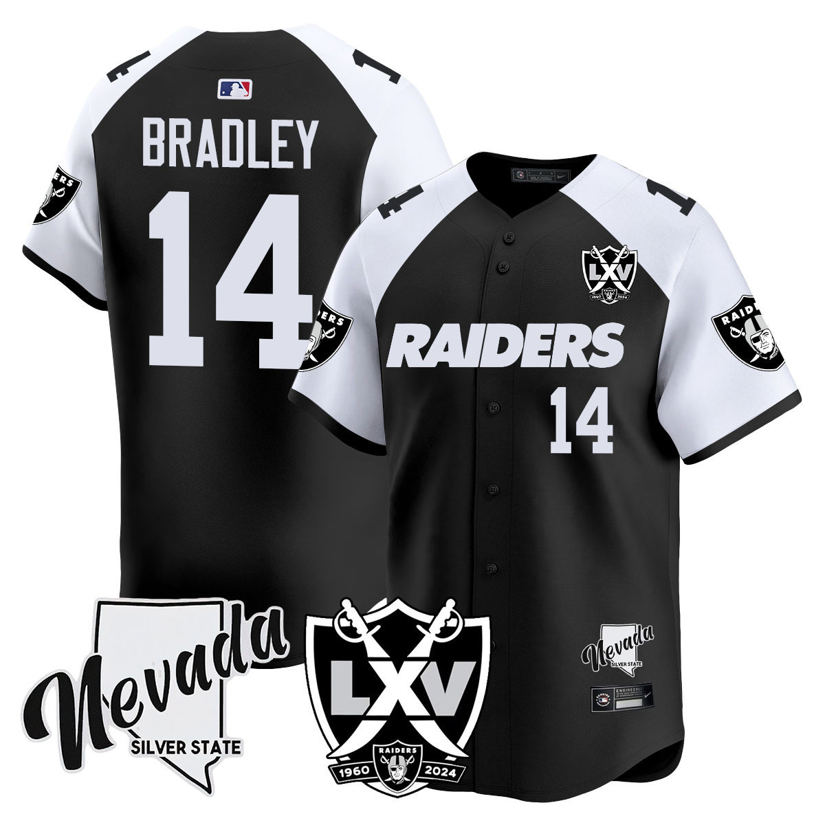 Men's Raiders 2024 Vapor Premier Limited Jersey - 65th Anniversary - All Stitched