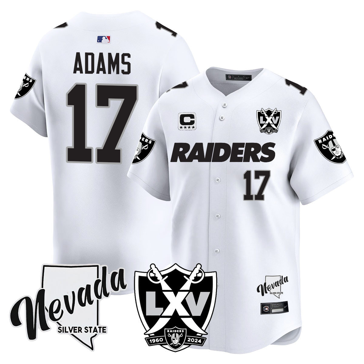 Men's Raiders 2024 Vapor Premier Limited Jersey - 65th Anniversary - All Stitched