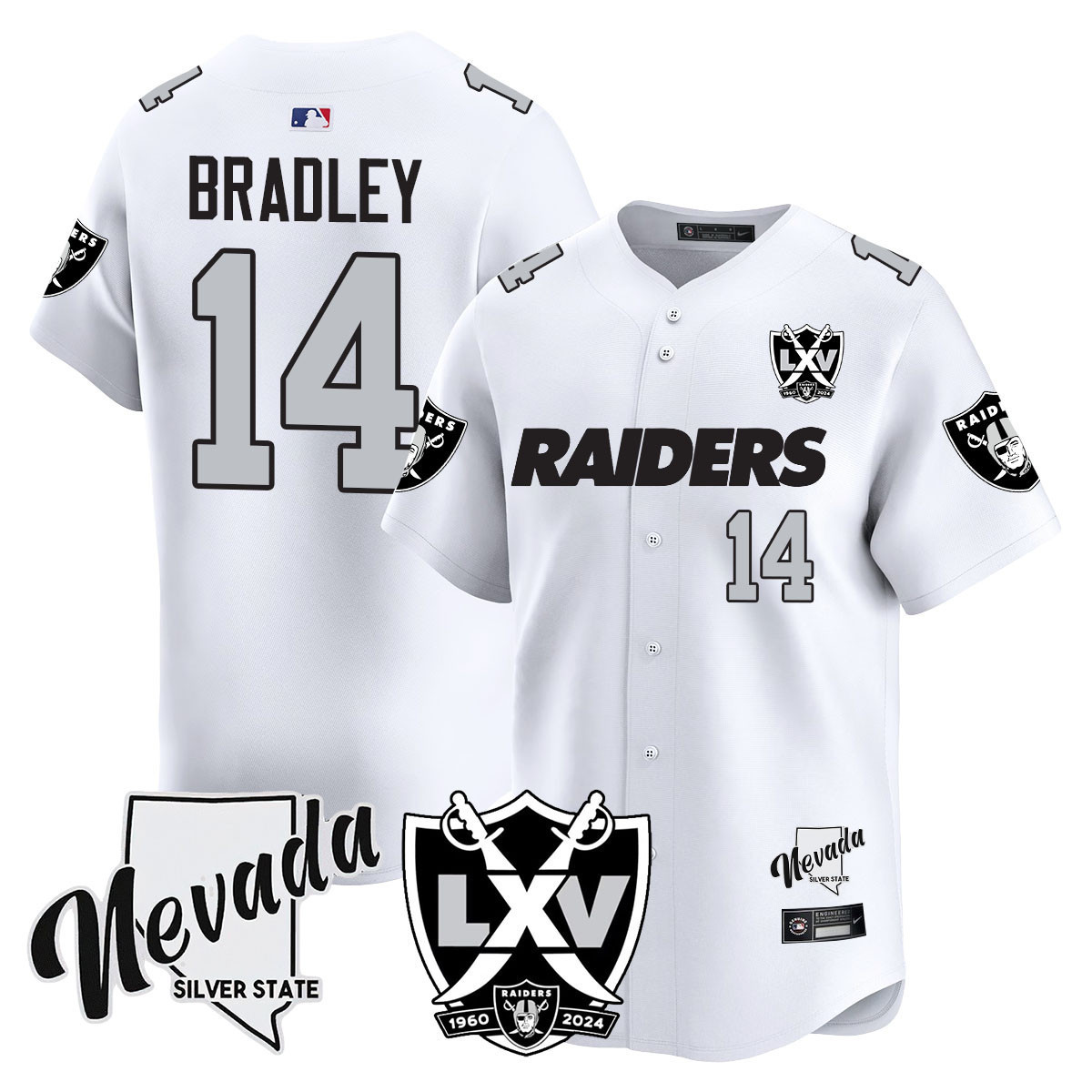 Men's Raiders 2024 Vapor Premier Limited Jersey - 65th Anniversary - All Stitched