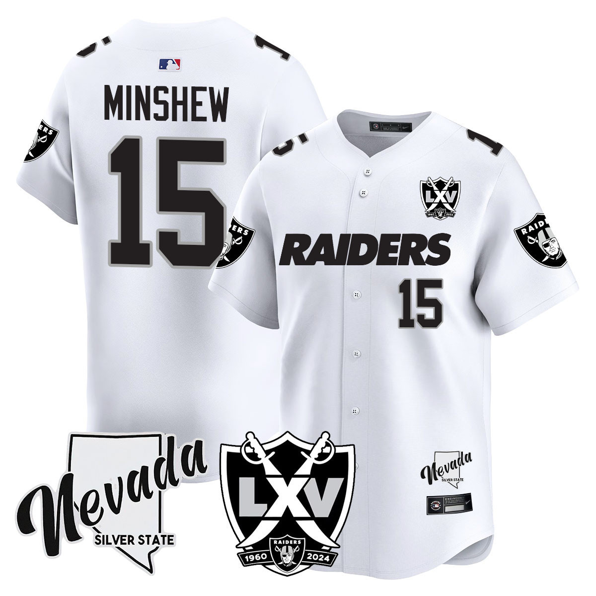 Men's Raiders 2024 Vapor Premier Limited Jersey - 65th Anniversary - All Stitched