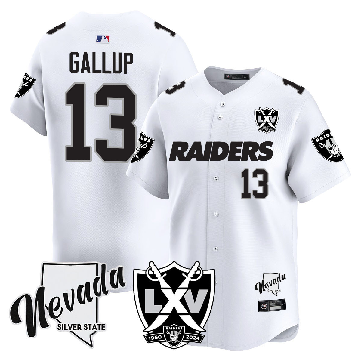 Men's Raiders 2024 Vapor Premier Limited Jersey - 65th Anniversary - All Stitched