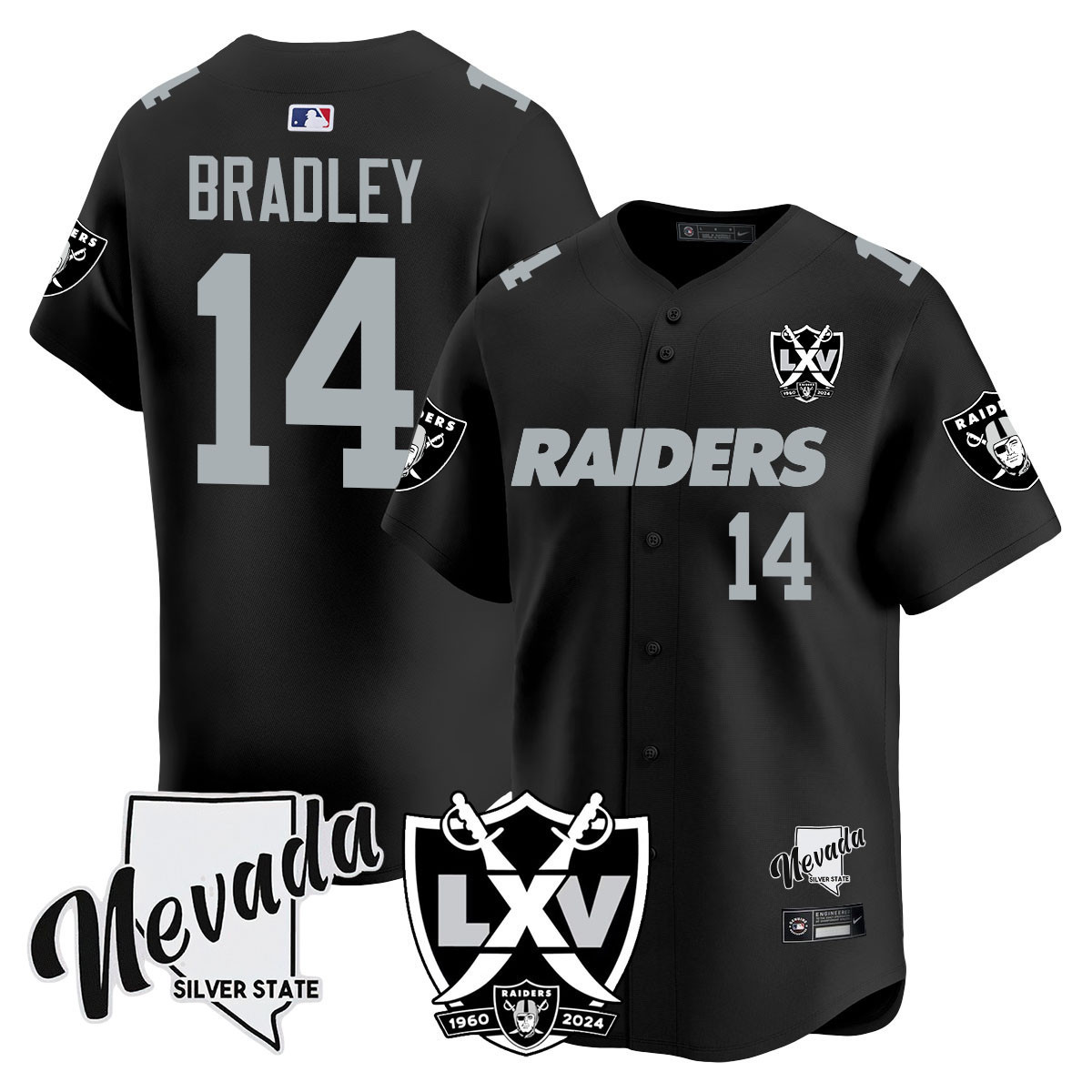 Men's Raiders 2024 Vapor Premier Limited Jersey - 65th Anniversary - All Stitched