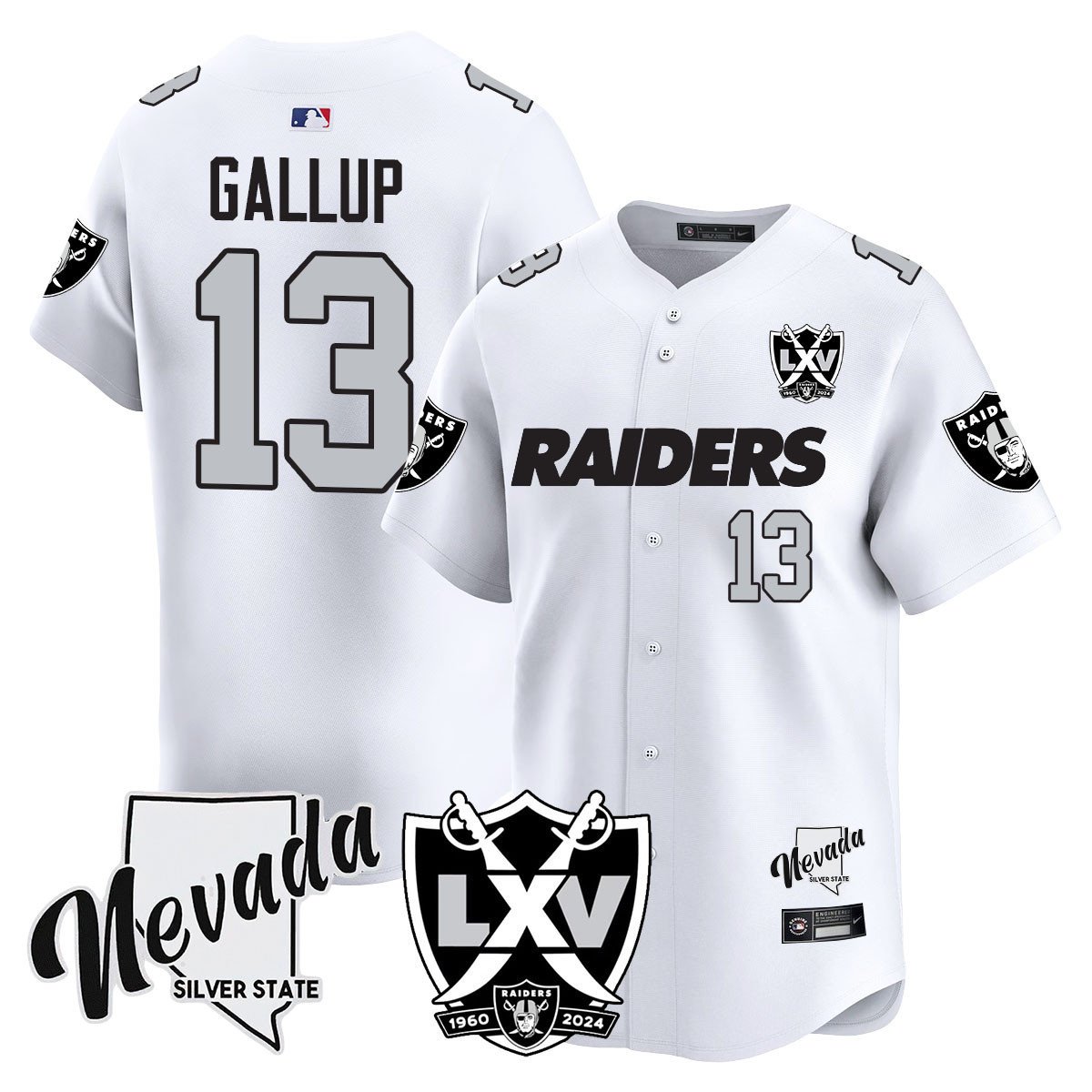 Men's Raiders 2024 Vapor Premier Limited Jersey - 65th Anniversary - All Stitched