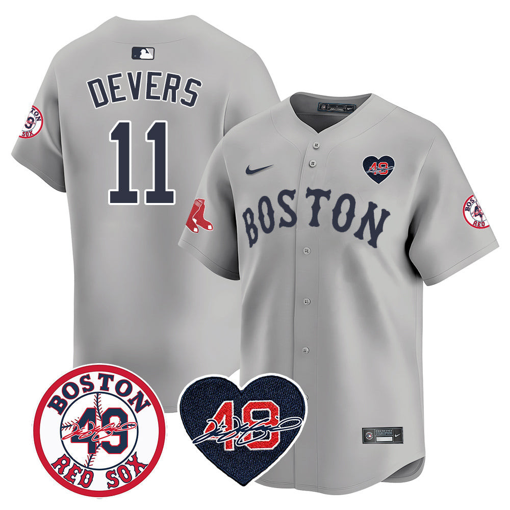 Men's Red Sox Tim Wakefield Memorial Patch Vaper Premier Limited Jersey - All Stitched- All Stitched