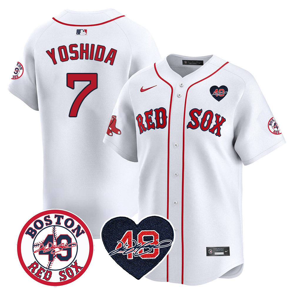 Men's Red Sox Tim Wakefield Memorial Patch Vaper Premier Limited Jersey - All Stitched- All Stitched