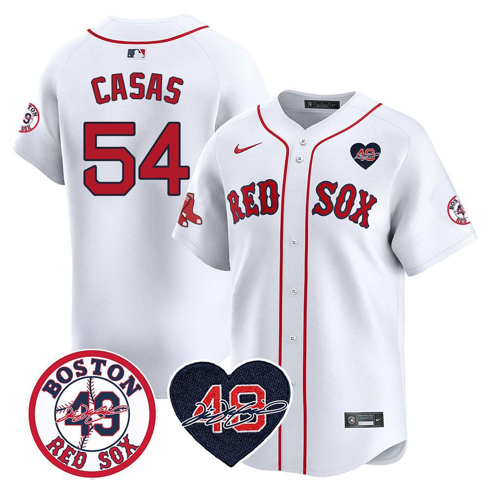 Men's Red Sox Tim Wakefield Memorial Patch Vaper Premier Limited Jersey - All Stitched- All Stitched