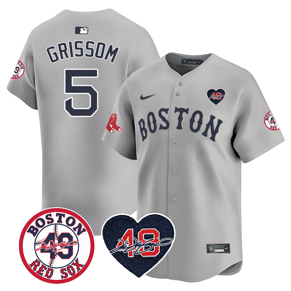 Men's Red Sox Tim Wakefield Memorial Patch Vaper Premier Limited Jersey - All Stitched- All Stitched