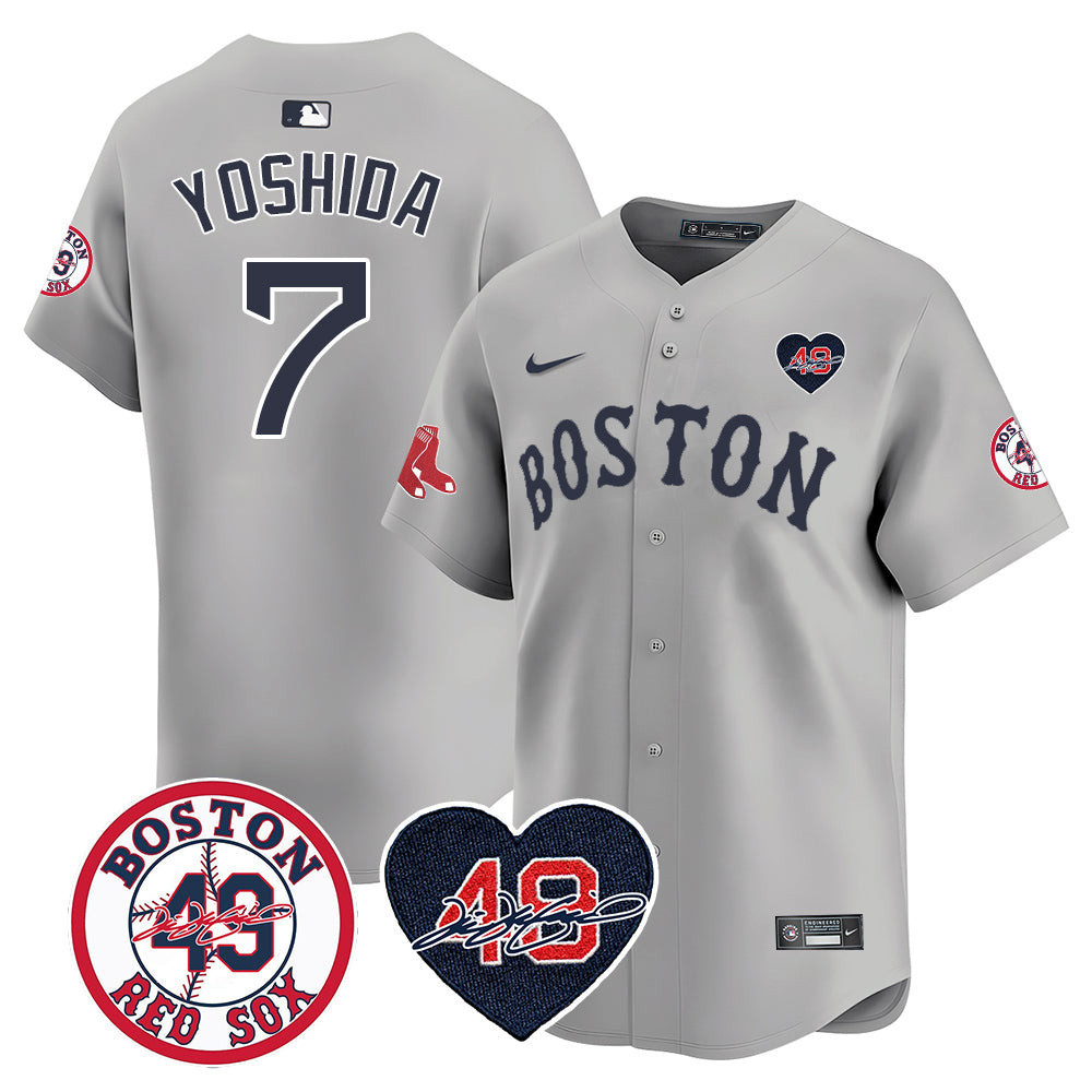 Men's Red Sox Tim Wakefield Memorial Patch Vaper Premier Limited Jersey - All Stitched- All Stitched