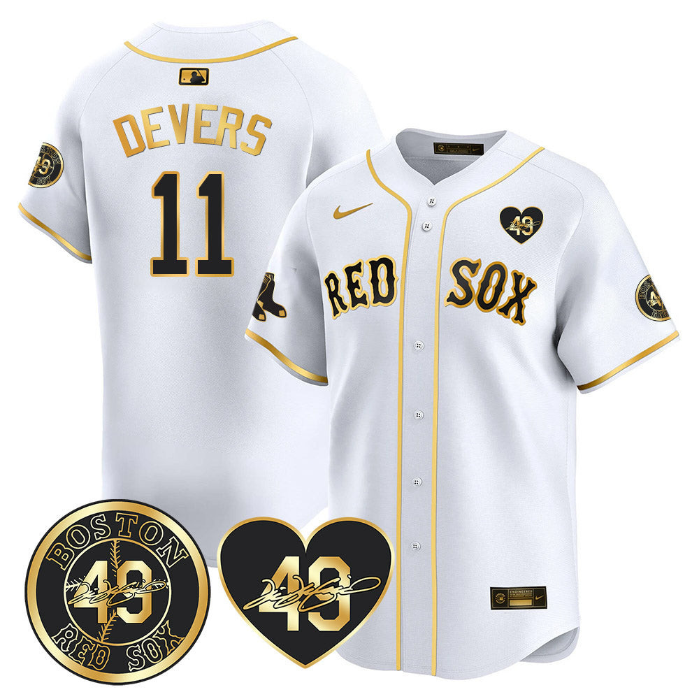 Men's Red Sox Tim Wakefield Memorial Patch Vaper Premier Limited Jersey - All Stitched- All Stitched