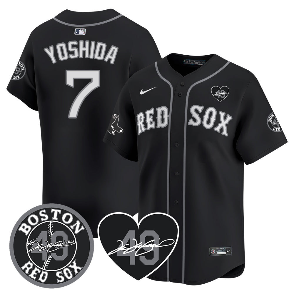 Men's Red Sox Tim Wakefield Memorial Patch Vaper Premier Limited Jersey - All Stitched- All Stitched