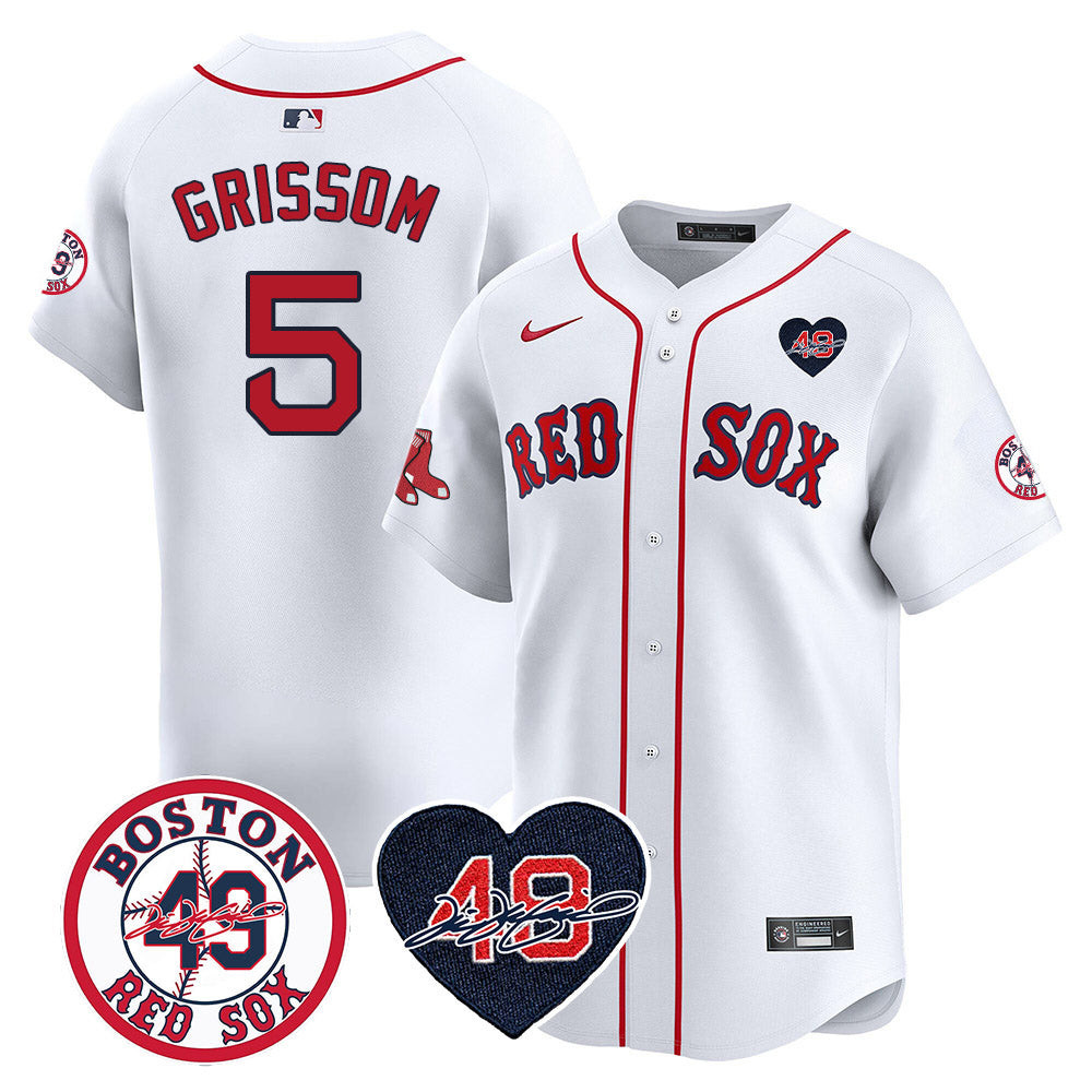 Men's Red Sox Tim Wakefield Memorial Patch Vaper Premier Limited Jersey - All Stitched- All Stitched