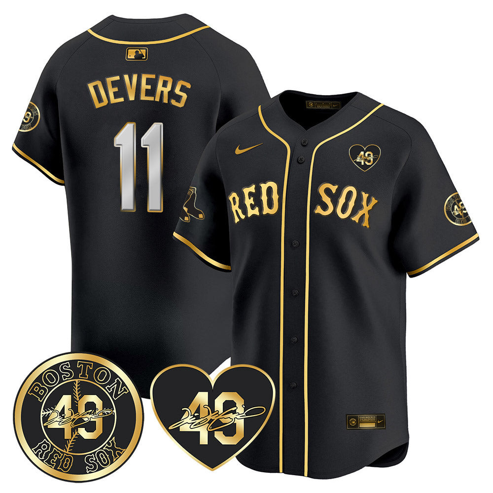 Men's Red Sox Tim Wakefield Memorial Patch Vaper Premier Limited Jersey - All Stitched- All Stitched