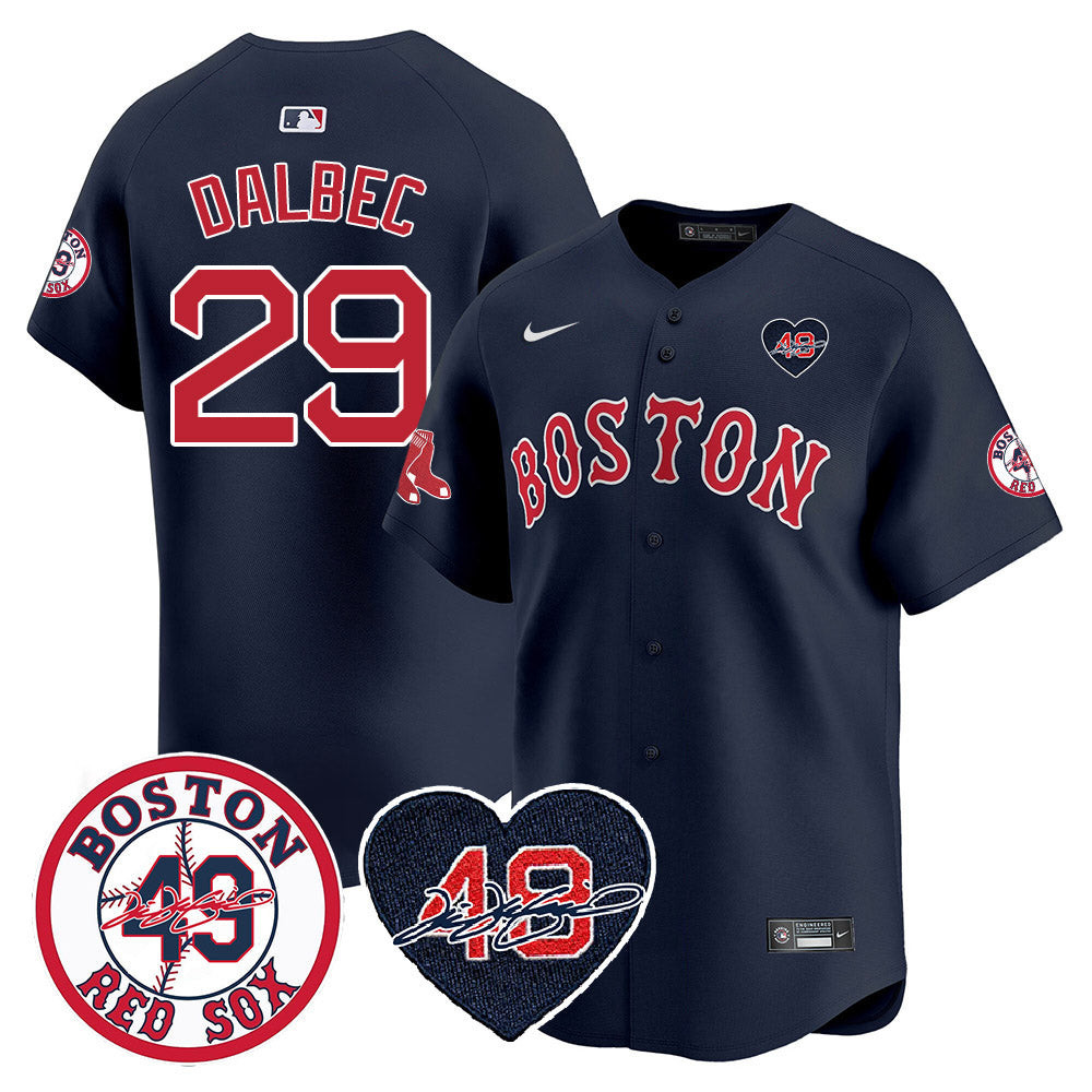 Men's Red Sox Tim Wakefield Memorial Patch Vaper Premier Limited Jersey - All Stitched- All Stitched