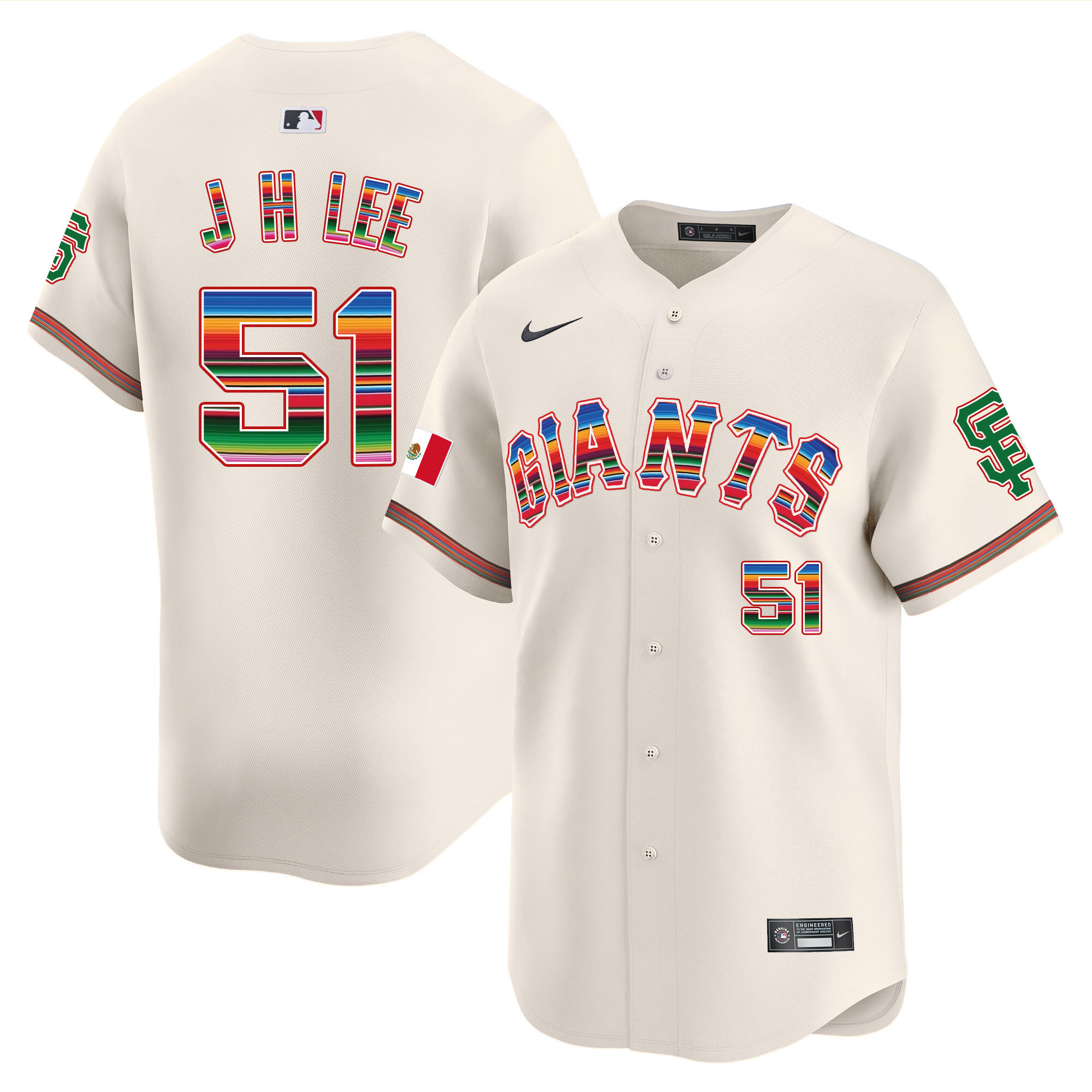 Men's San Francisco Giants Mexico Vapor Premier Limited Jersey - All Stitched