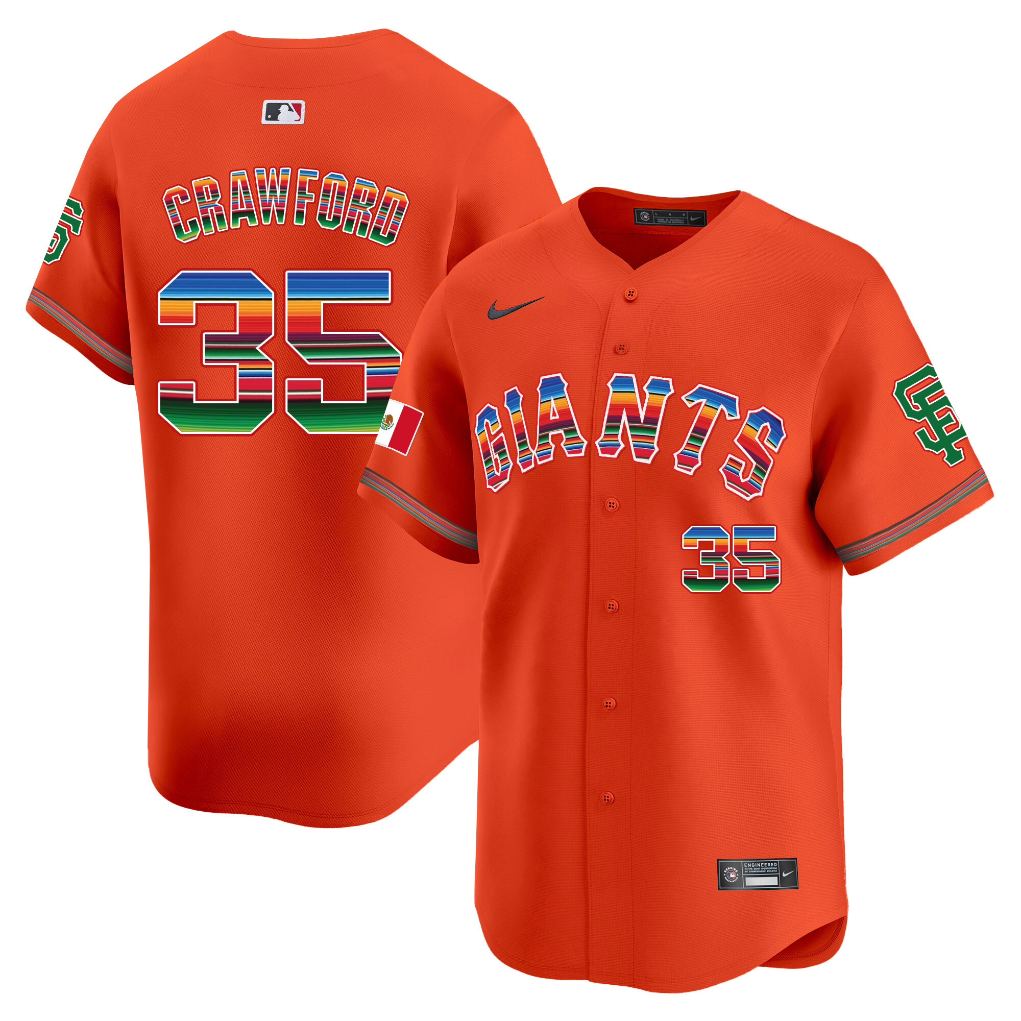 Men's San Francisco Giants Mexico Vapor Premier Limited Jersey - All Stitched