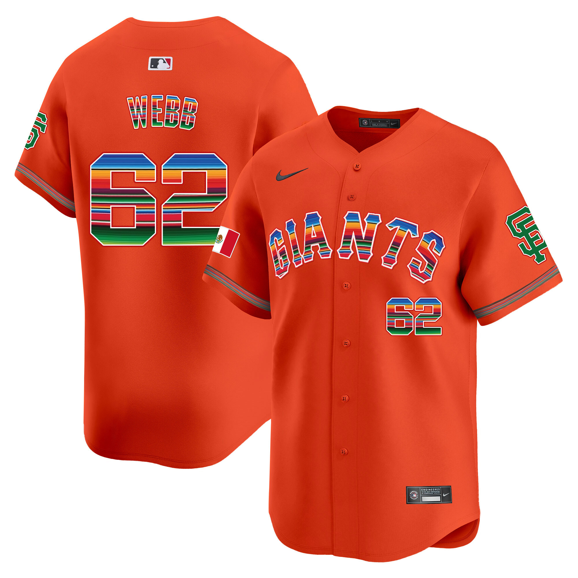 Men's San Francisco Giants Mexico Vapor Premier Limited Jersey - All Stitched