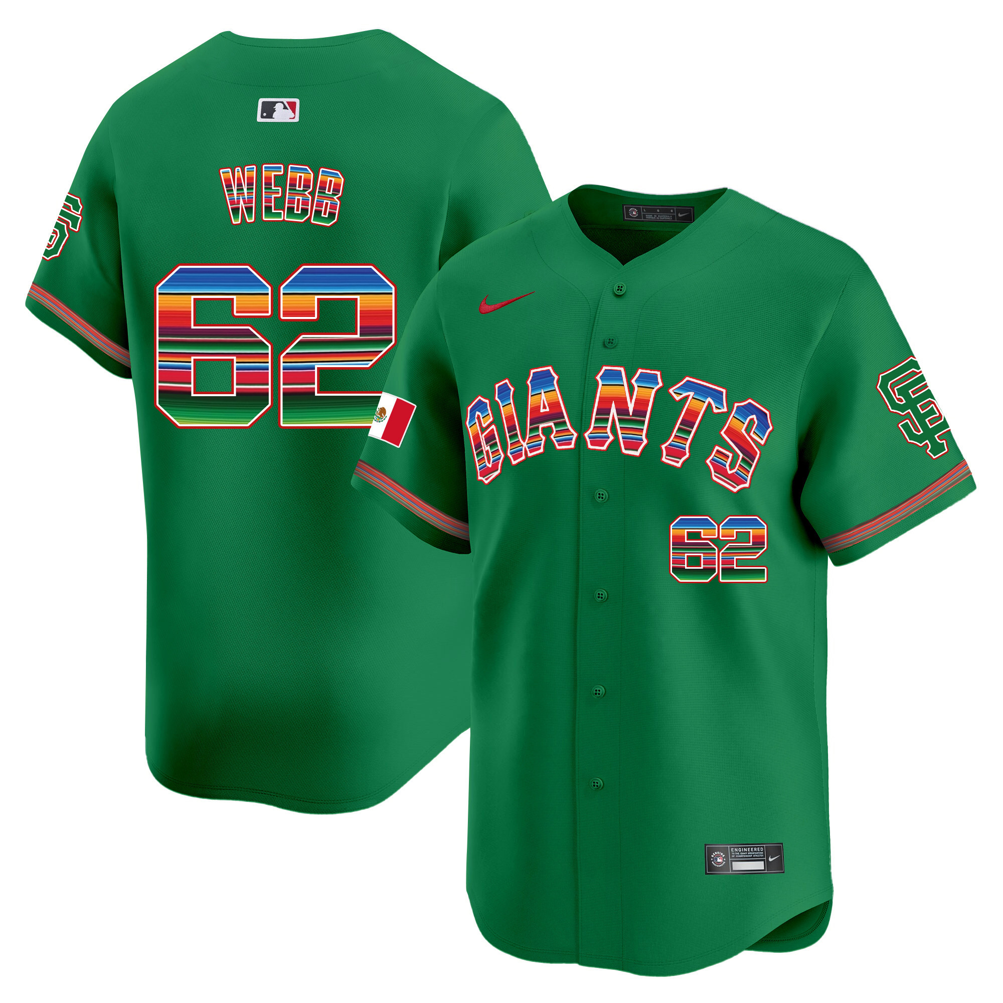 Men's San Francisco Giants Mexico Vapor Premier Limited Jersey - All Stitched