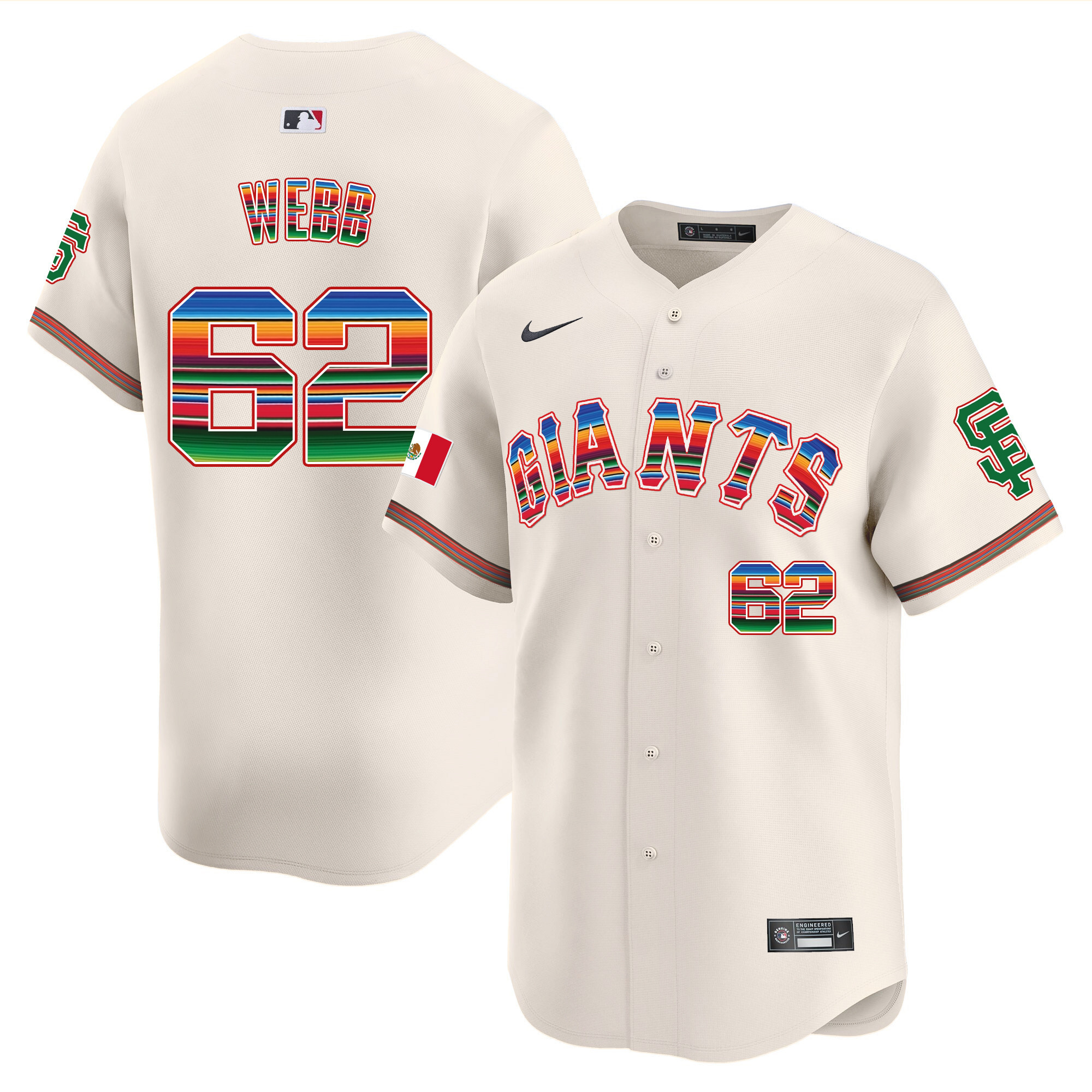 Men's San Francisco Giants Mexico Vapor Premier Limited Jersey - All Stitched