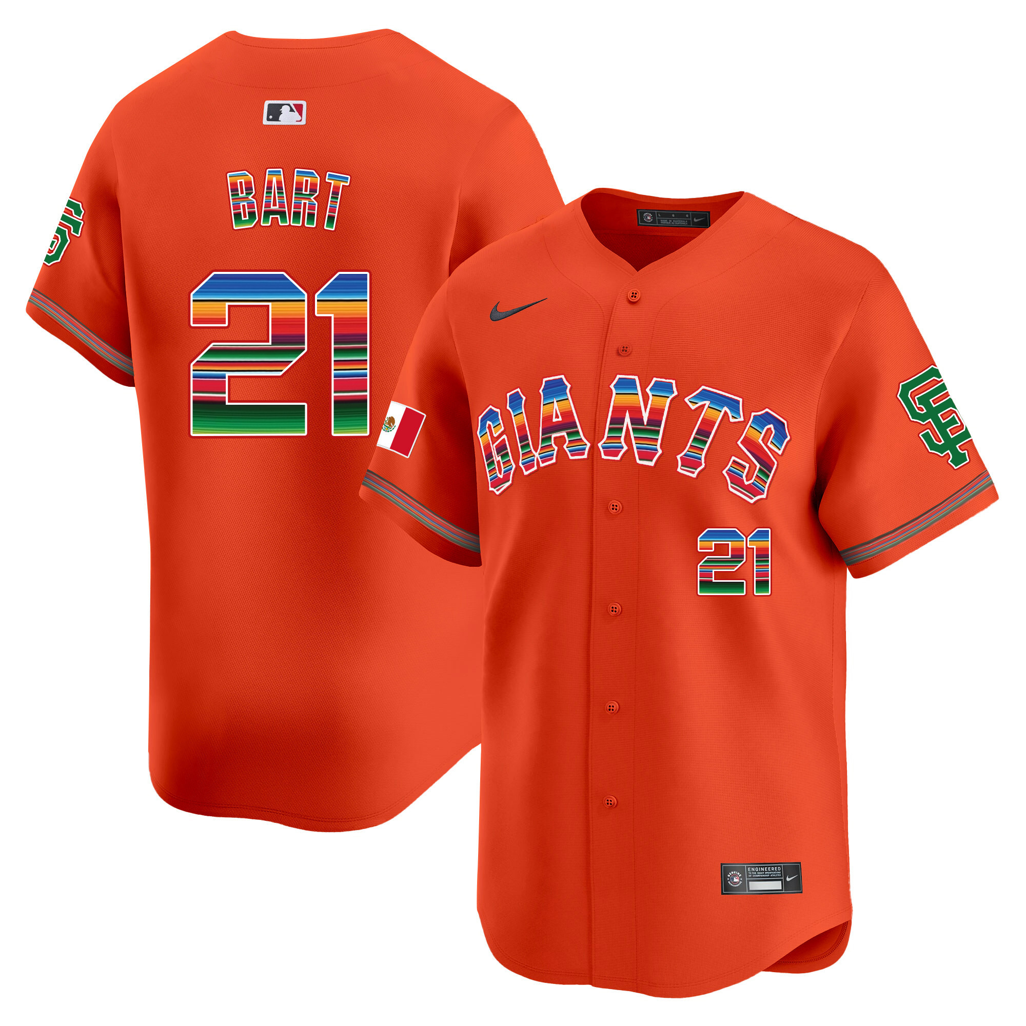Men's San Francisco Giants Mexico Vapor Premier Limited Jersey - All Stitched