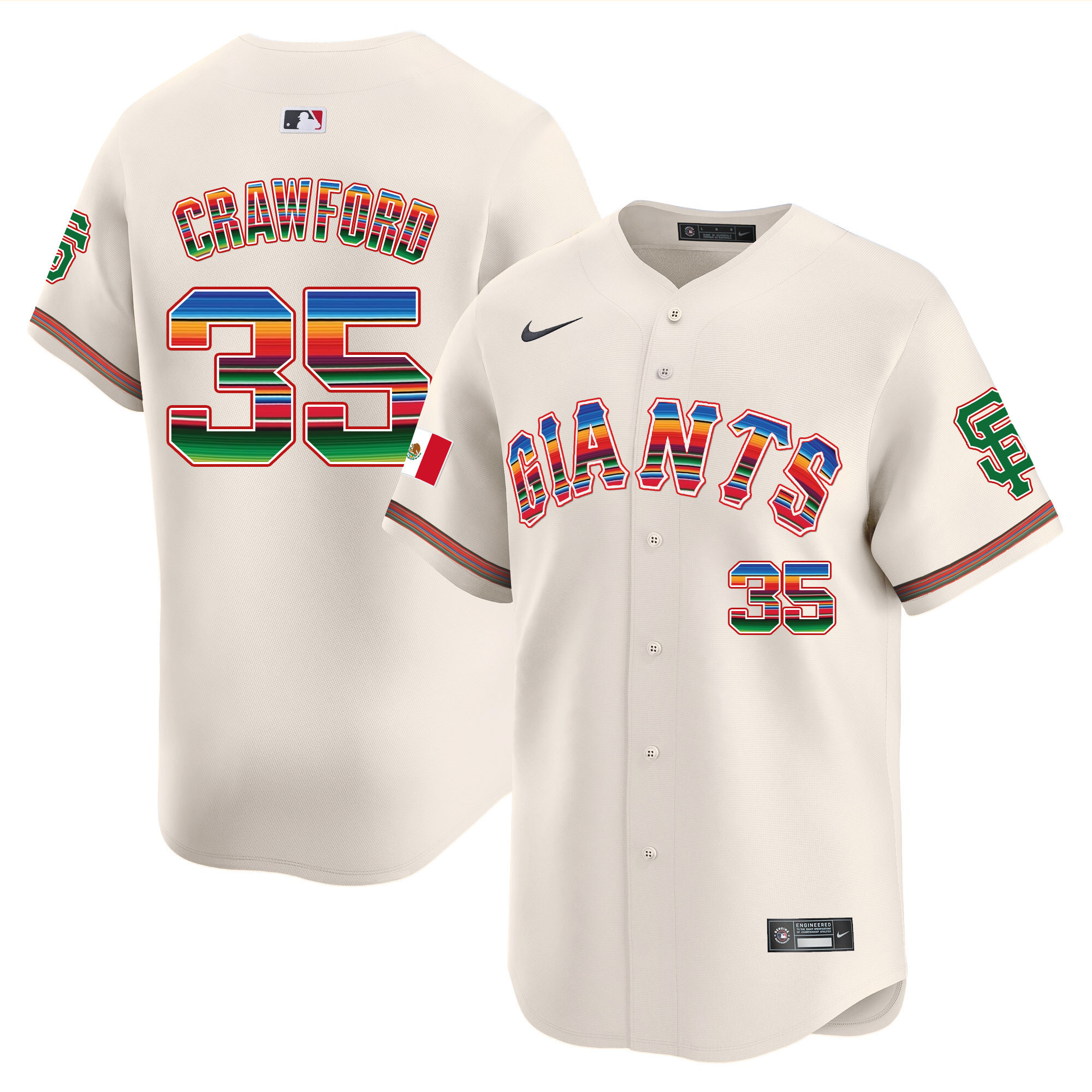Men's San Francisco Giants Mexico Vapor Premier Limited Jersey - All Stitched