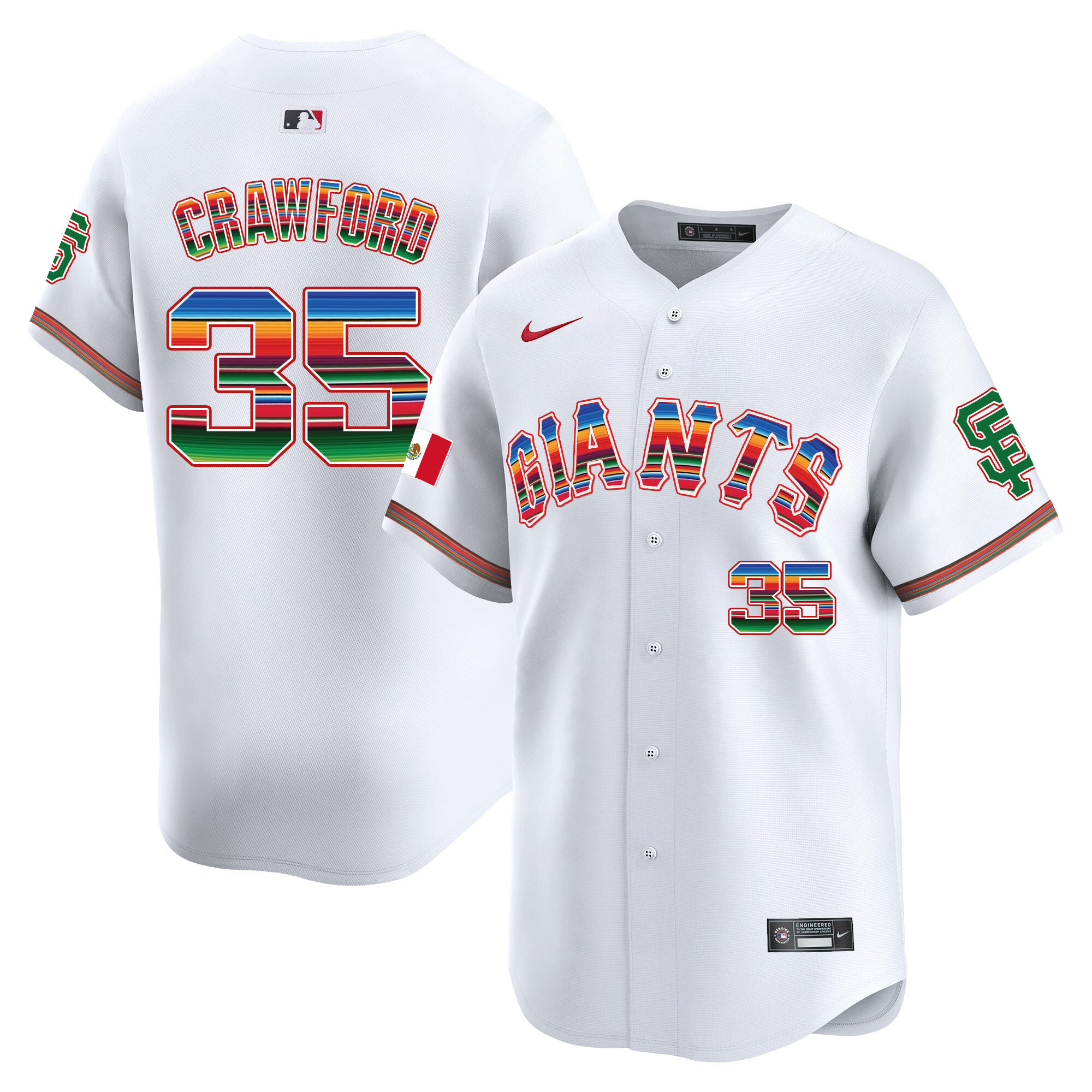 Men's San Francisco Giants Mexico Vapor Premier Limited Jersey - All Stitched
